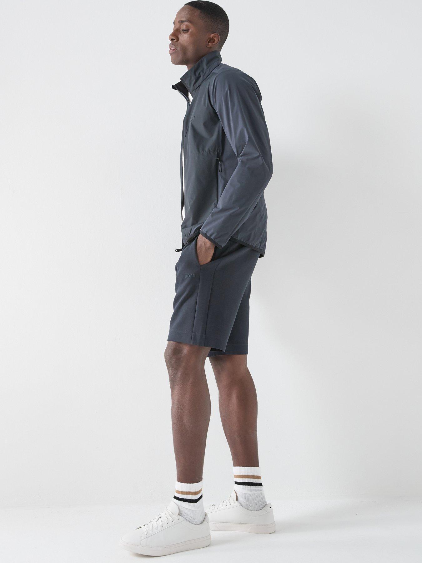  image of boss-headlo-rib-jersey-shorts-blue