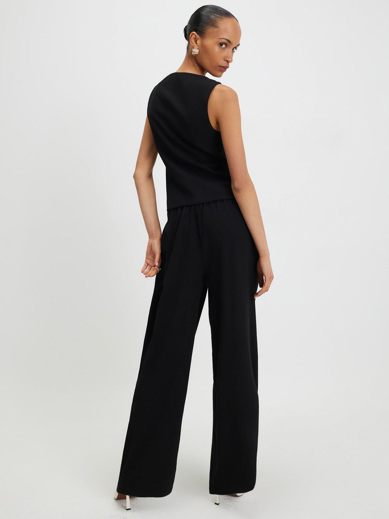 Image 2 of 4 of River Island Core Wide Leg Trouser - Black