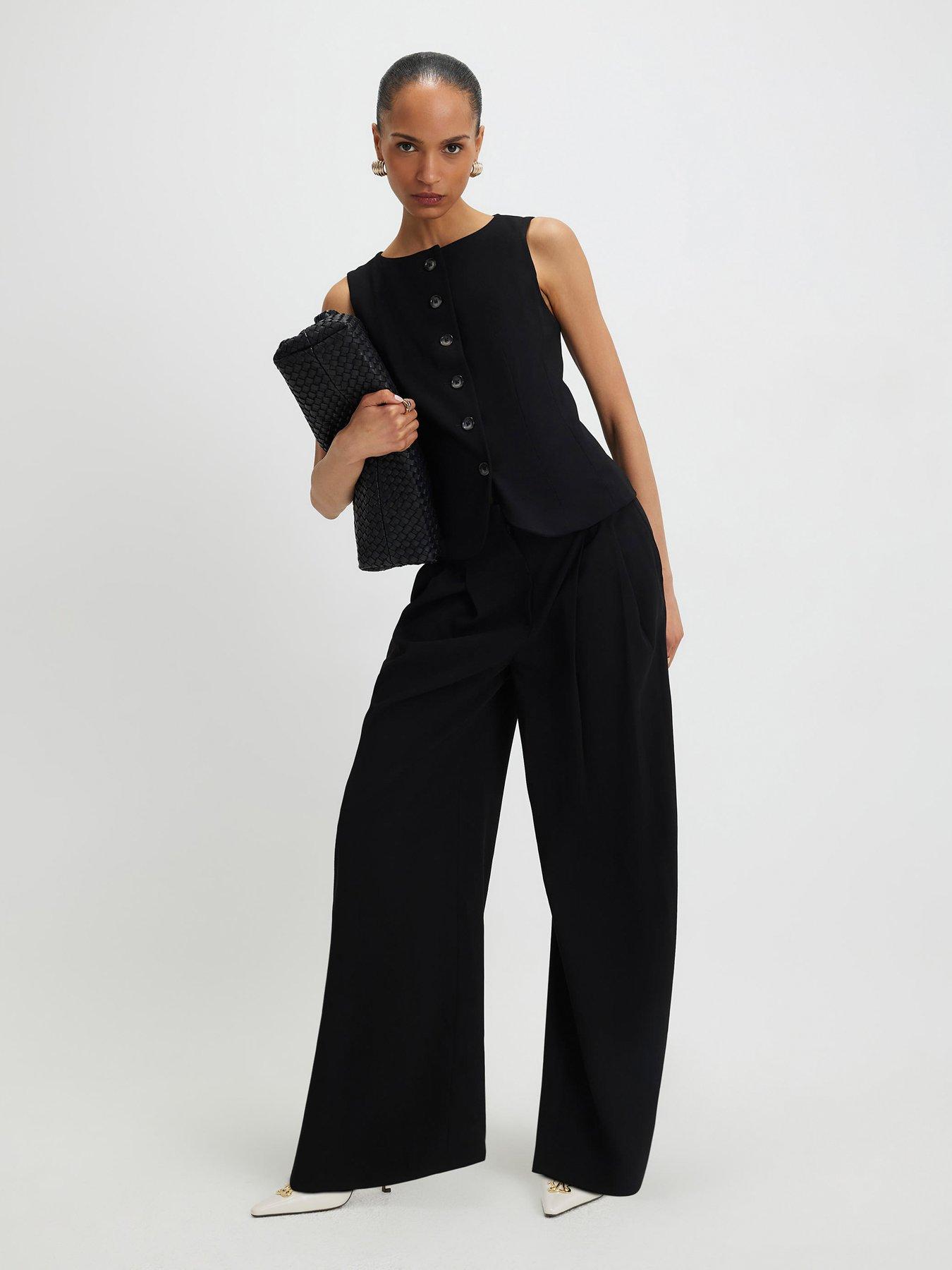 Image 3 of 4 of River Island Core Wide Leg Trouser - Black