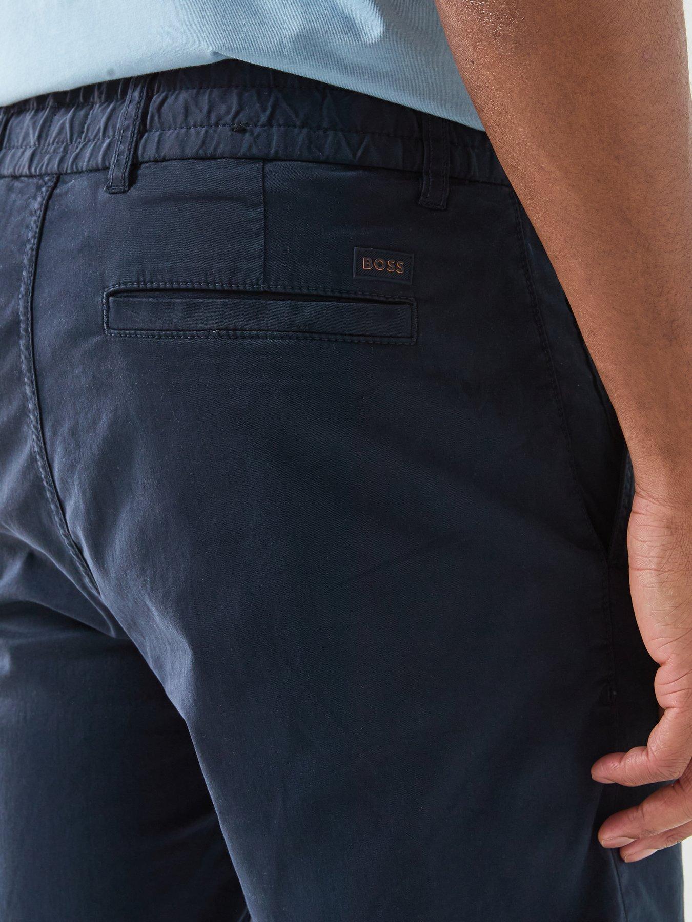  image of boss-chino-tapered-drawstring-shorts-dark-blue