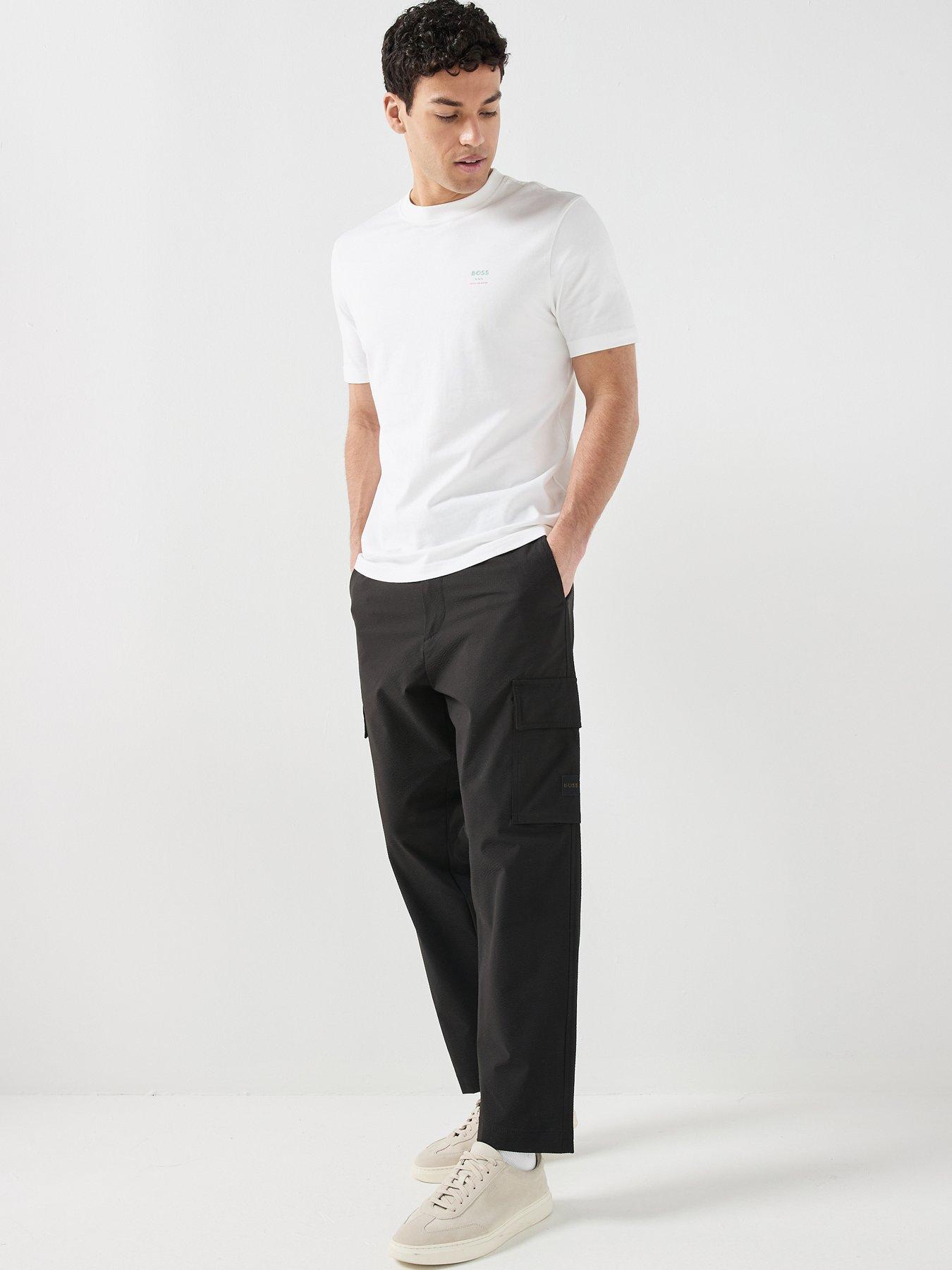 Image 5 of 5 of BOSS Sracky_6 Seersucker Cargo Pants - Black