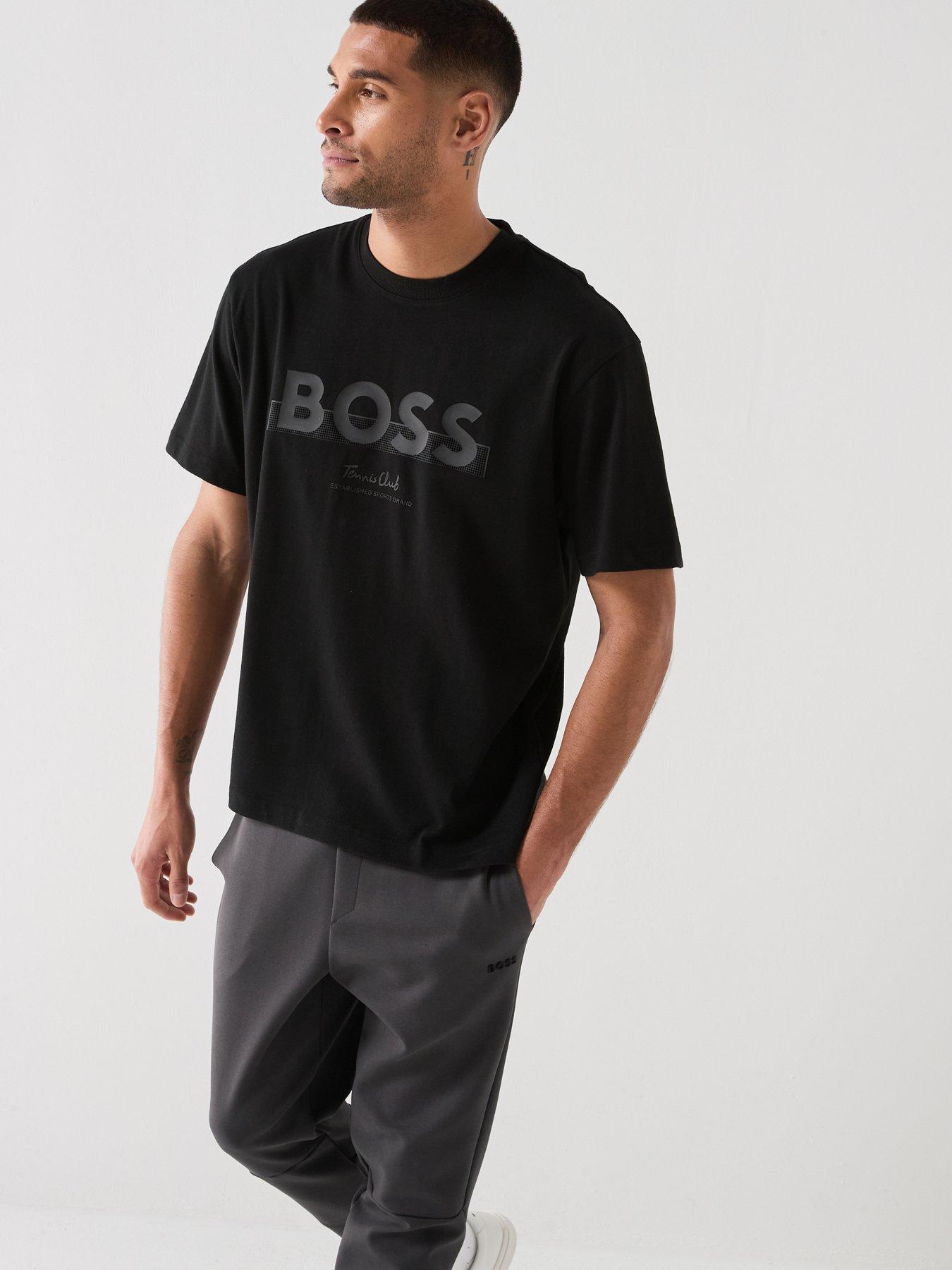 Image 1 of 6 of BOSS Ts_Member Logo Tennis Club T-Shirt - Black