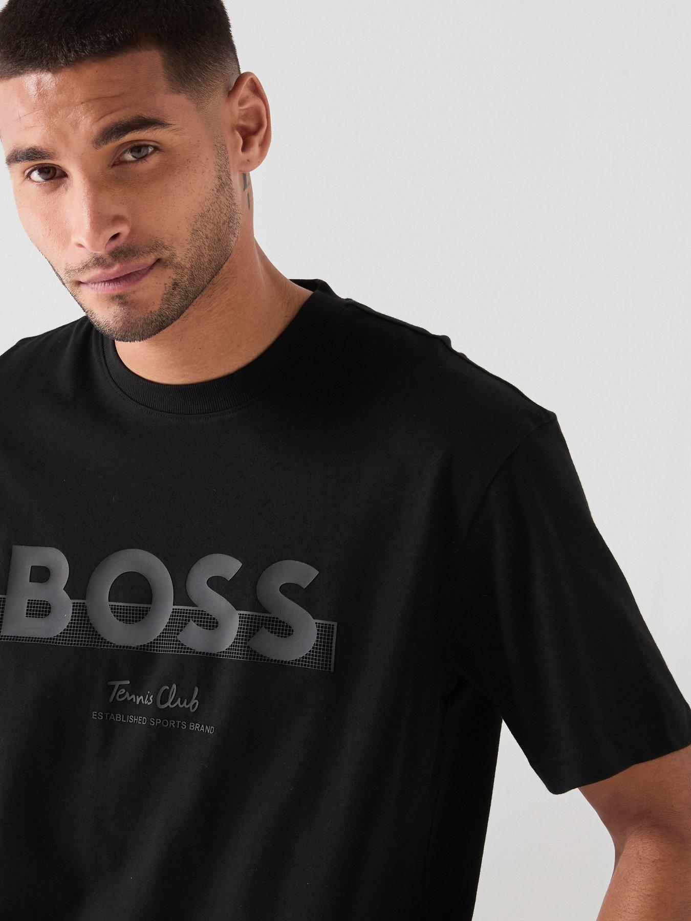 Image 4 of 6 of BOSS Ts_Member Logo Tennis Club T-Shirt - Black