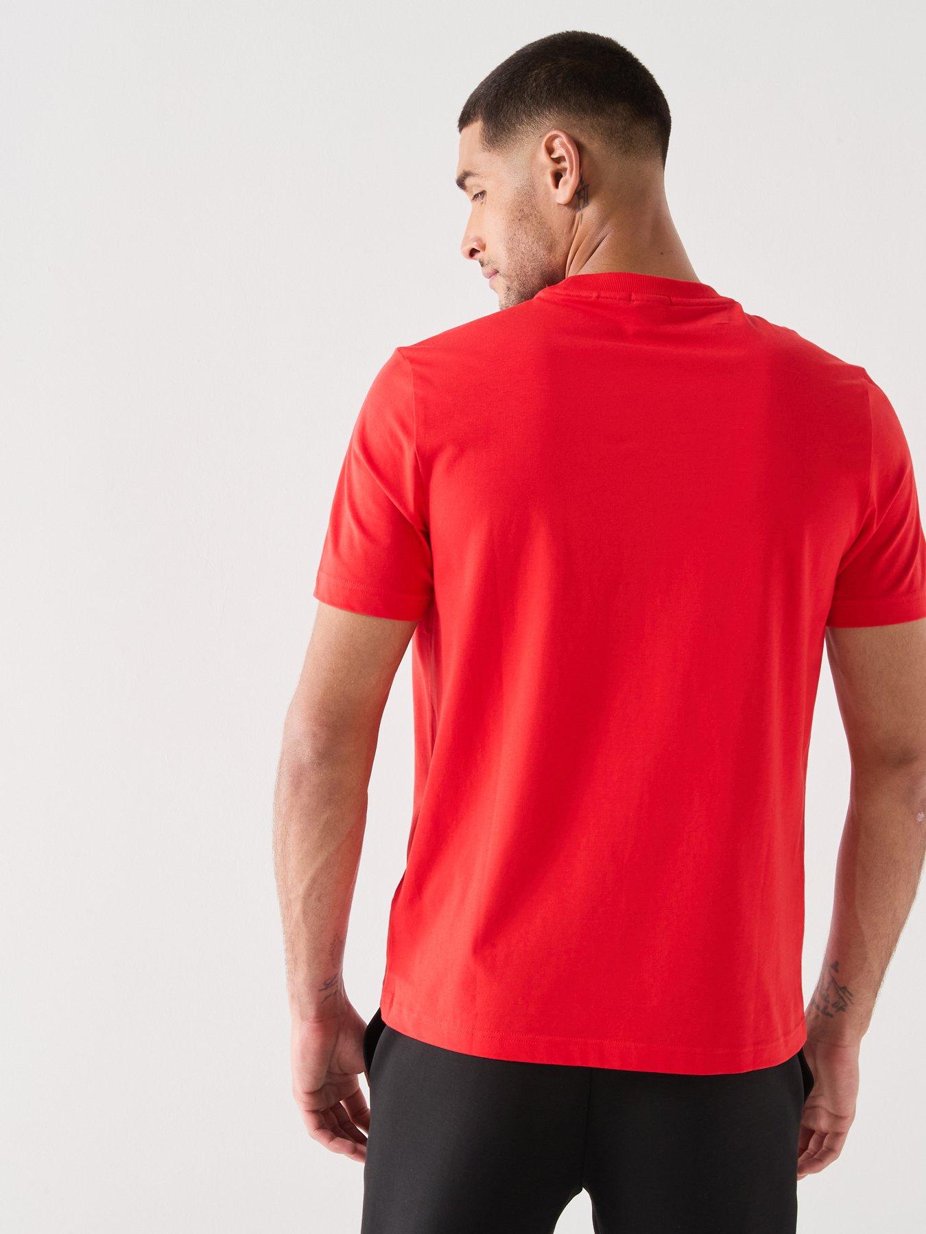 stillFront image of boss-chest-logo-t-shirt-red