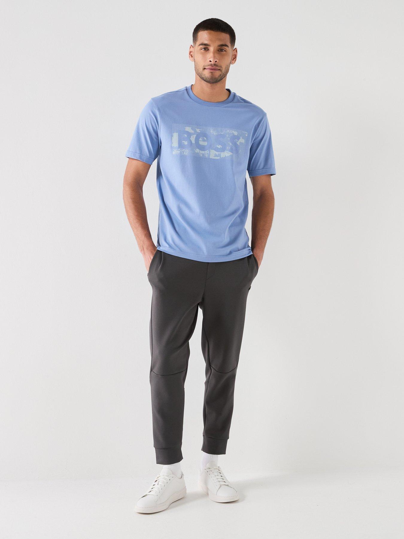 Image 5 of 6 of BOSS Logo Pattern T-Shirt - Light Blue