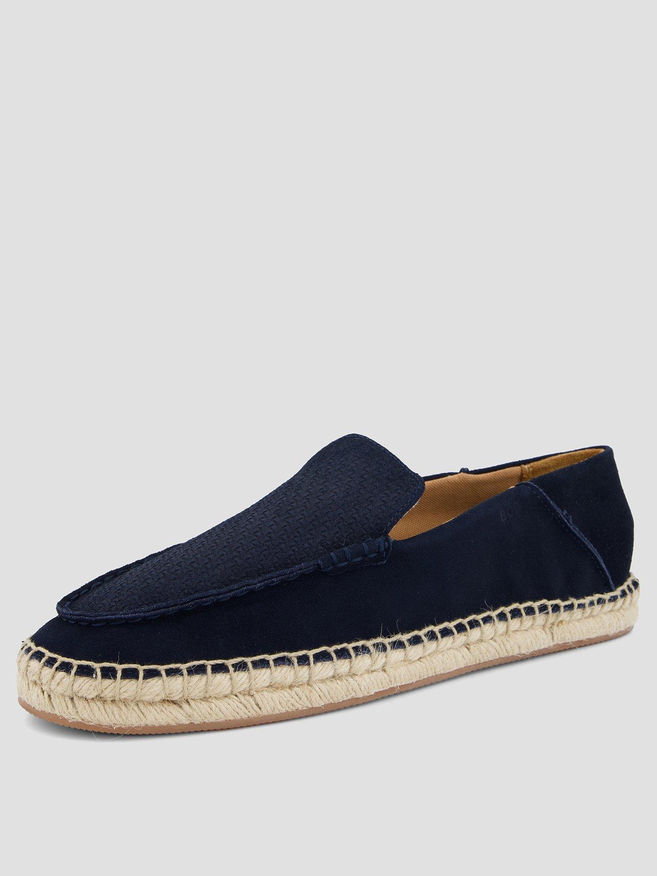stillFront image of boss-madeira-moccasin-suede-espadrilles-navy