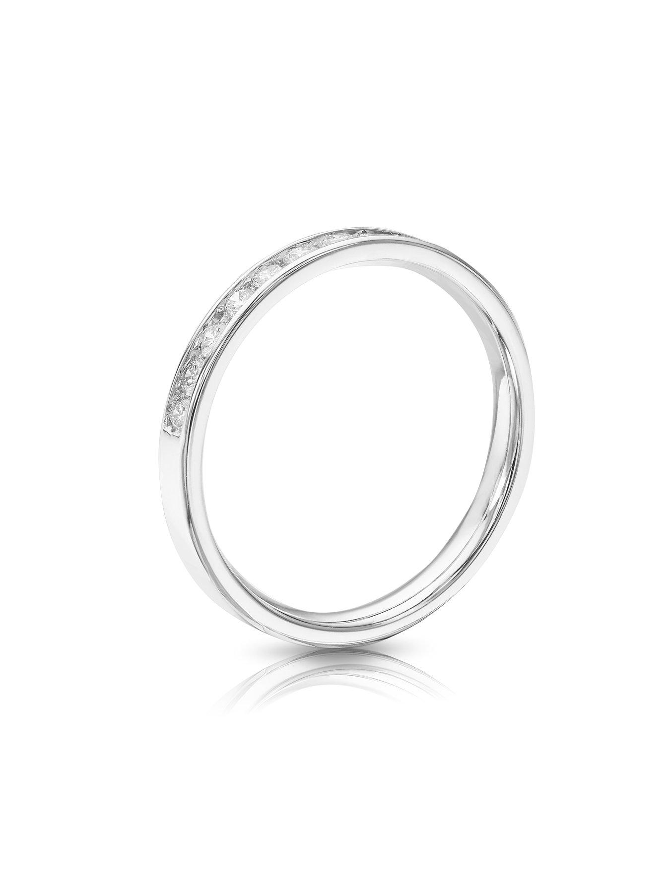 Image 2 of 4 of Ernest Jones Platinum Channel Set Eternity 025Ct Diamond Ring - White