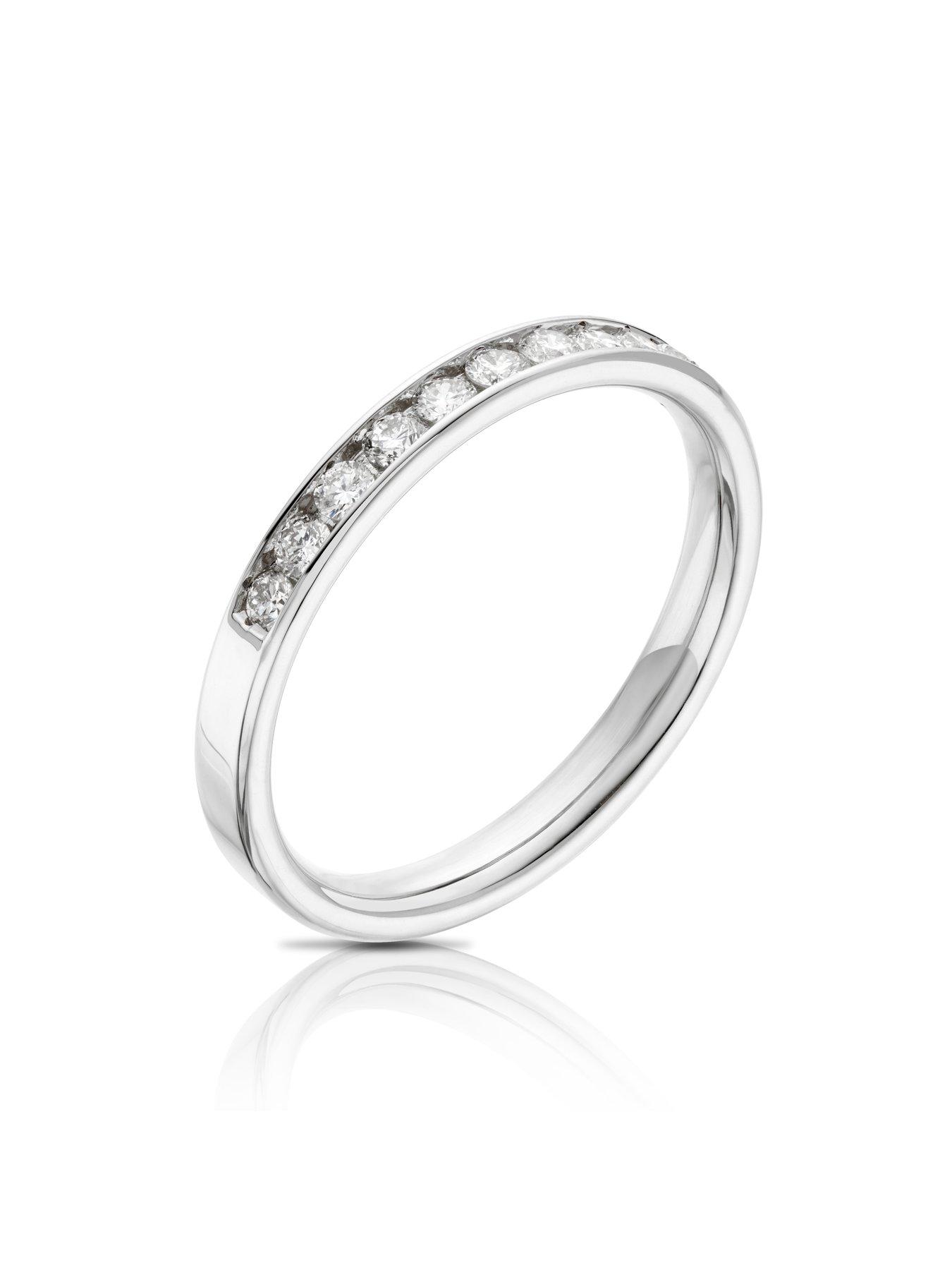 Image 3 of 4 of Ernest Jones Platinum Channel Set Eternity 025Ct Diamond Ring - White