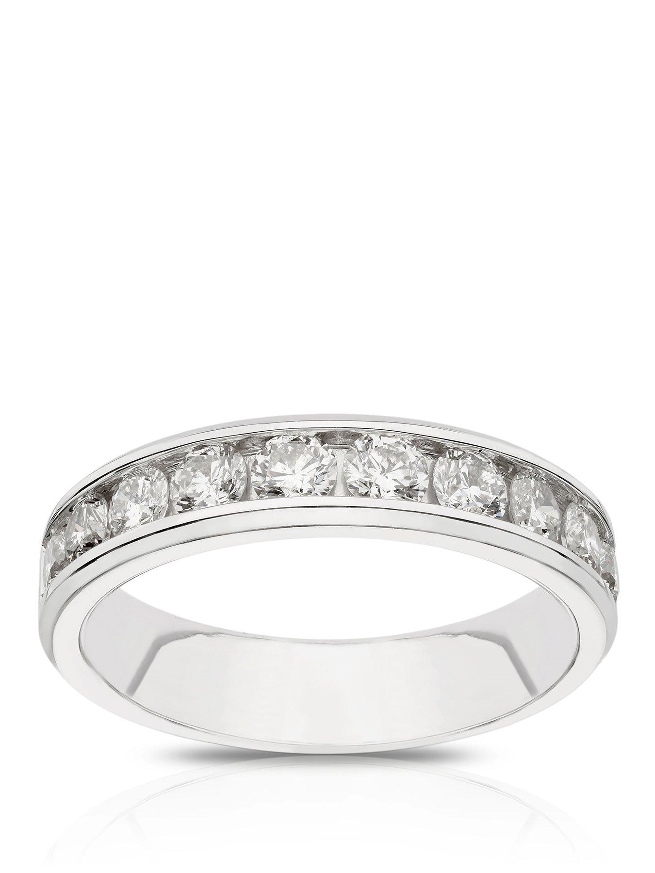 H. Samuel 14Ct Gold Channel Set Eternity 1Ct Diamond Ring - White