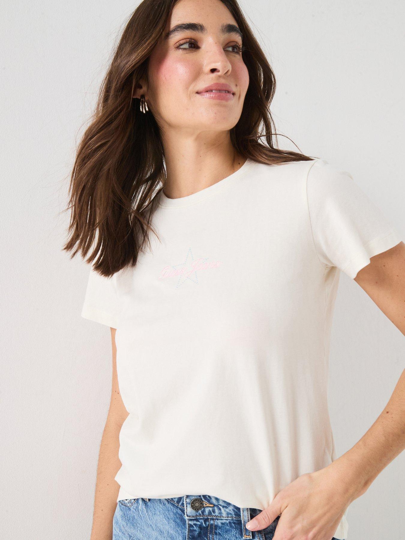 Guess Jeans Short Sleeve Baby Baker Tee - Cream