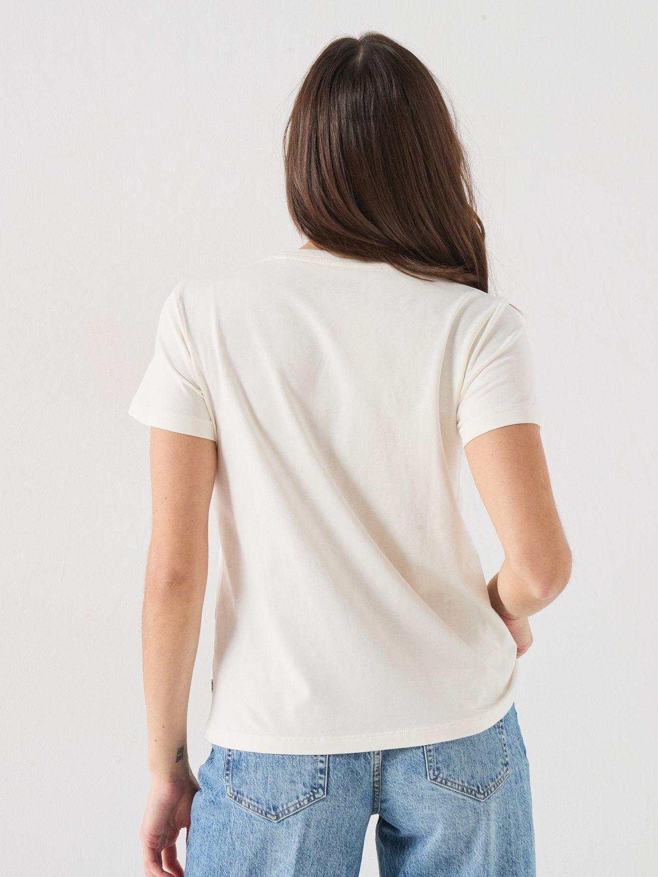 Image 2 of 6 of Guess Short Sleeve Baby Baker Tee - Cream