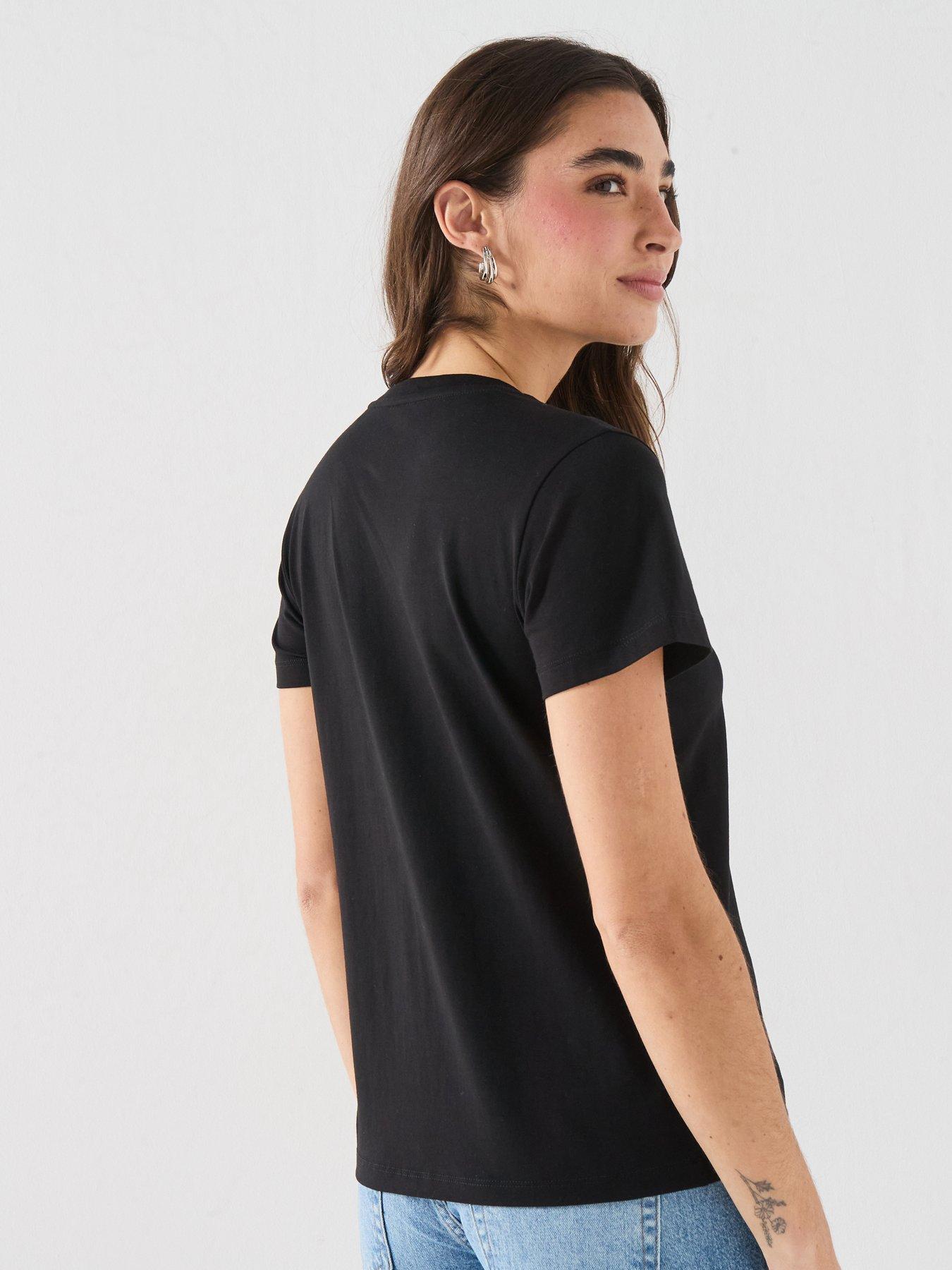 Image 2 of 6 of Guess Short Sleeve Baby Baker Tee - Black