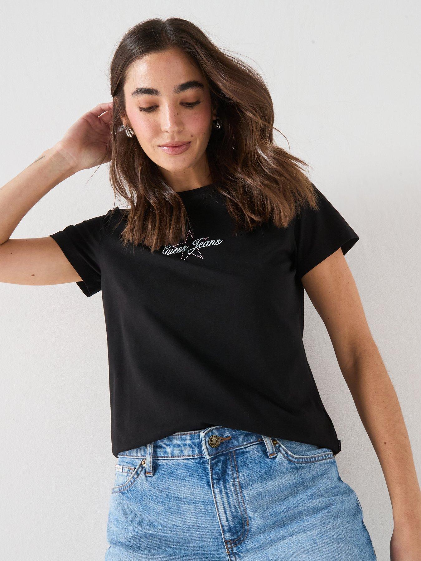 Image 5 of 6 of Guess Short Sleeve Baby Baker Tee - Black