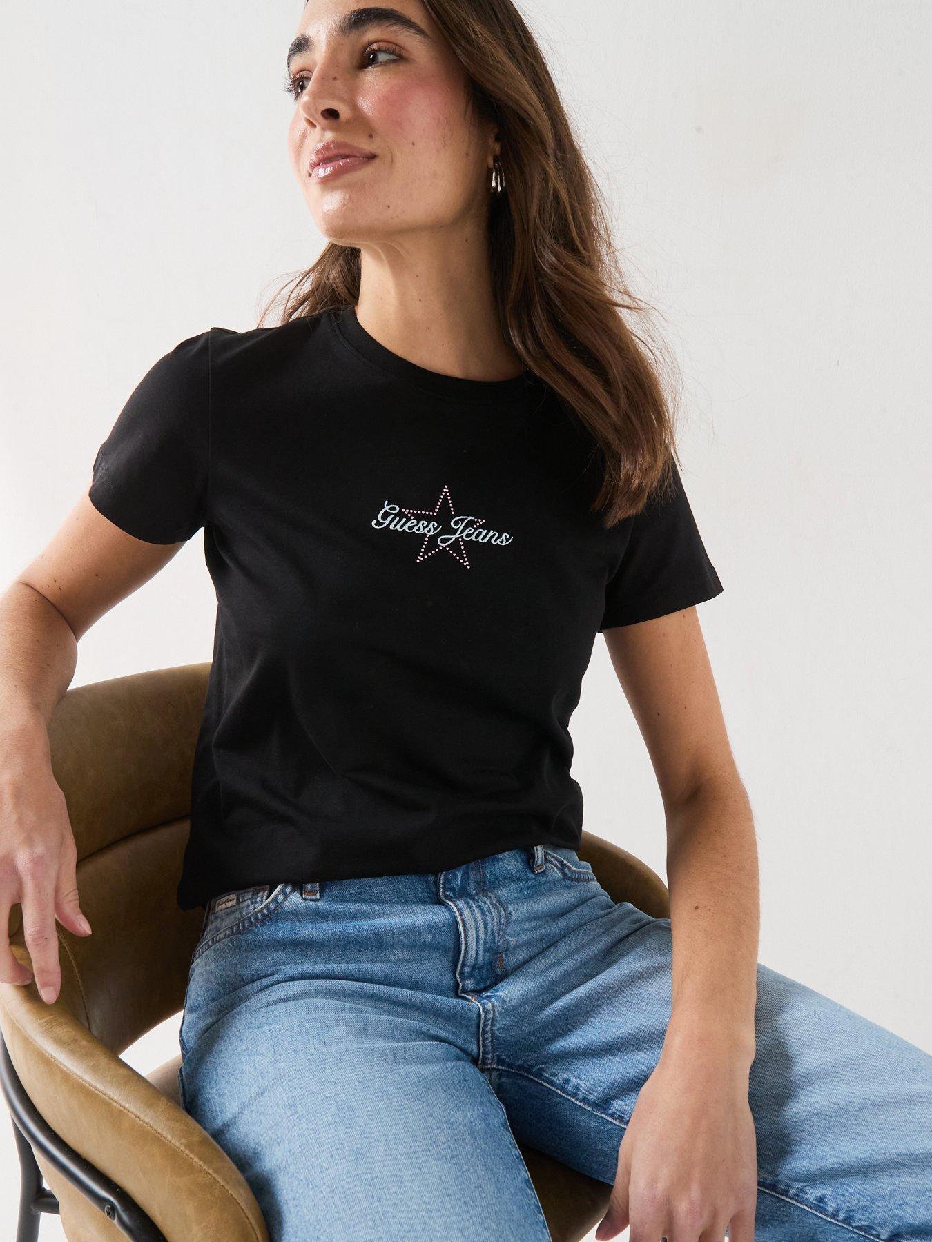 Image 6 of 6 of Guess Short Sleeve Baby Baker Tee - Black