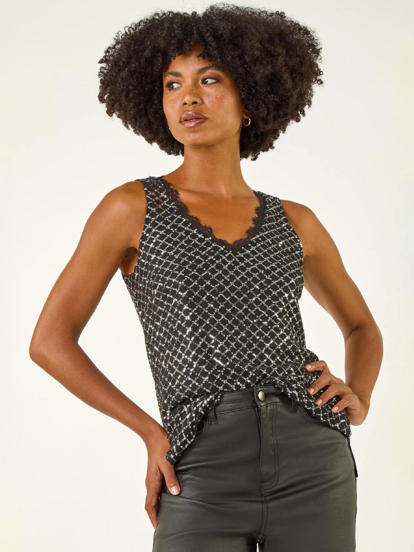 roman-diamond-lace-sequin-vest-top