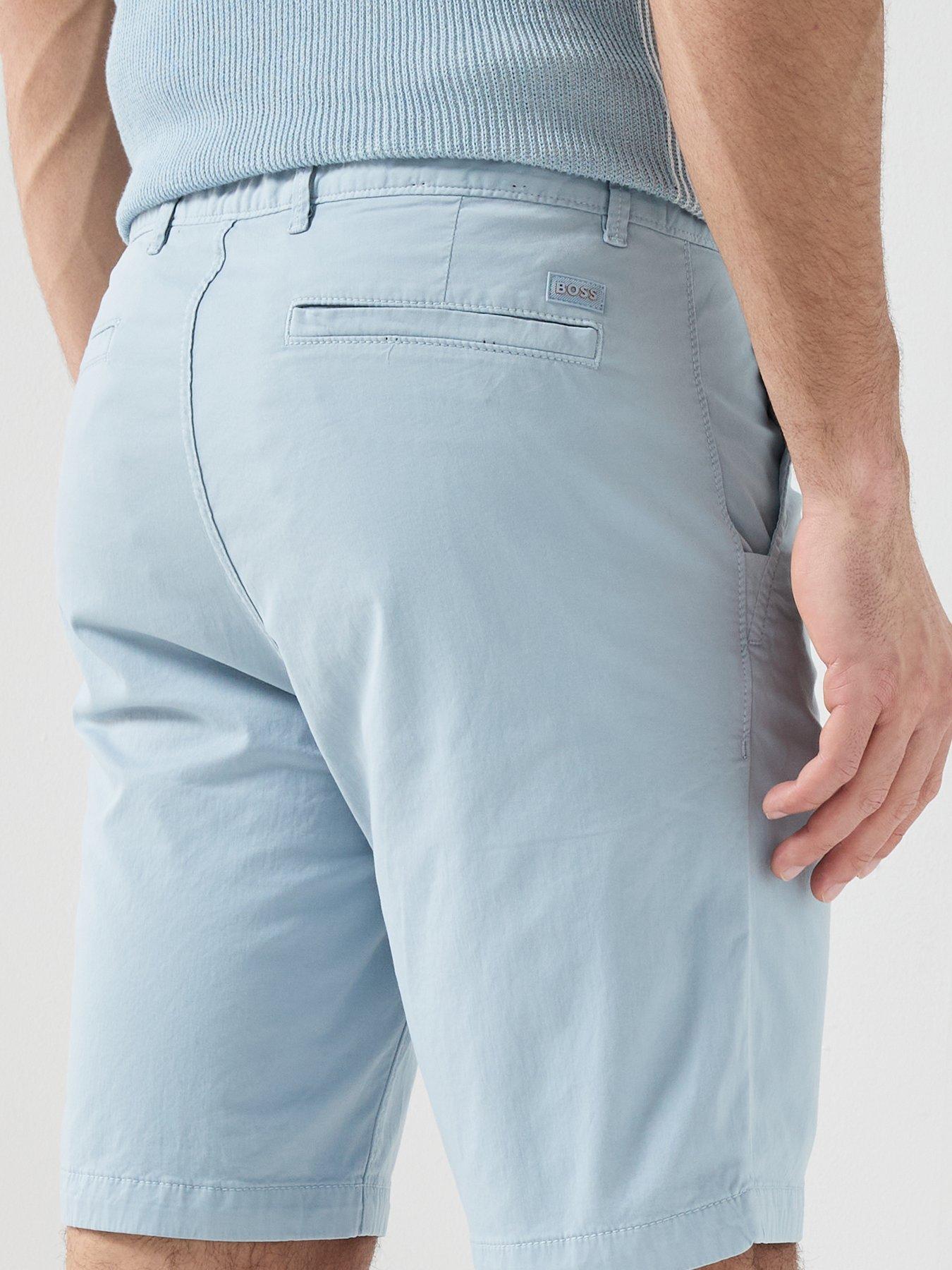 Image 4 of 4 of BOSS Chino Slim Fit Shorts - Light Blue
