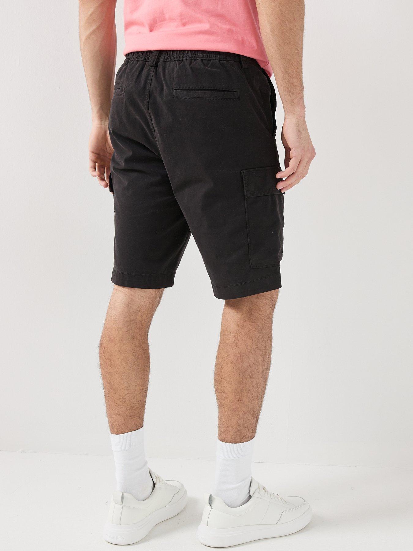 Image 2 of 4 of BOSS Sisla Garment Dyed Cargo Shorts - Black