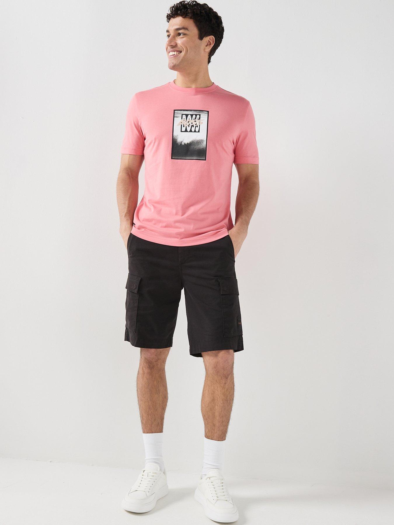 Image 3 of 4 of BOSS Sisla Garment Dyed Cargo Shorts - Black