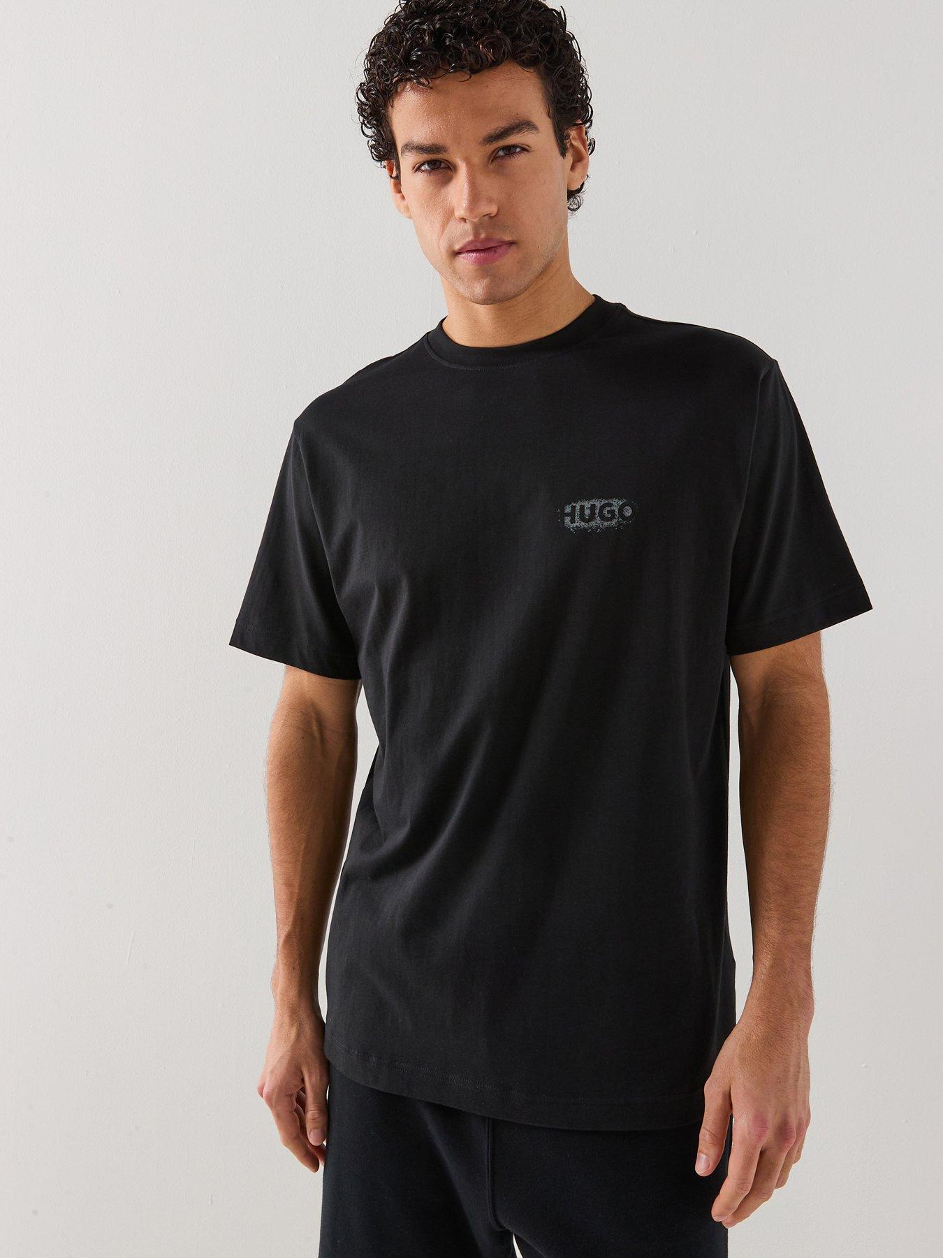 Image 1 of 4 of HUGO Spray Logo Loungewear T-Shirt - Black