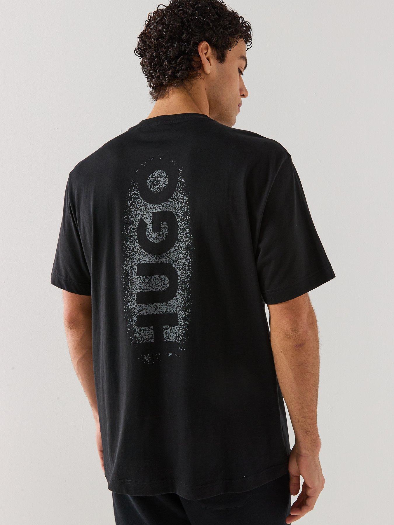 Image 2 of 4 of HUGO Spray Logo Loungewear T-Shirt - Black