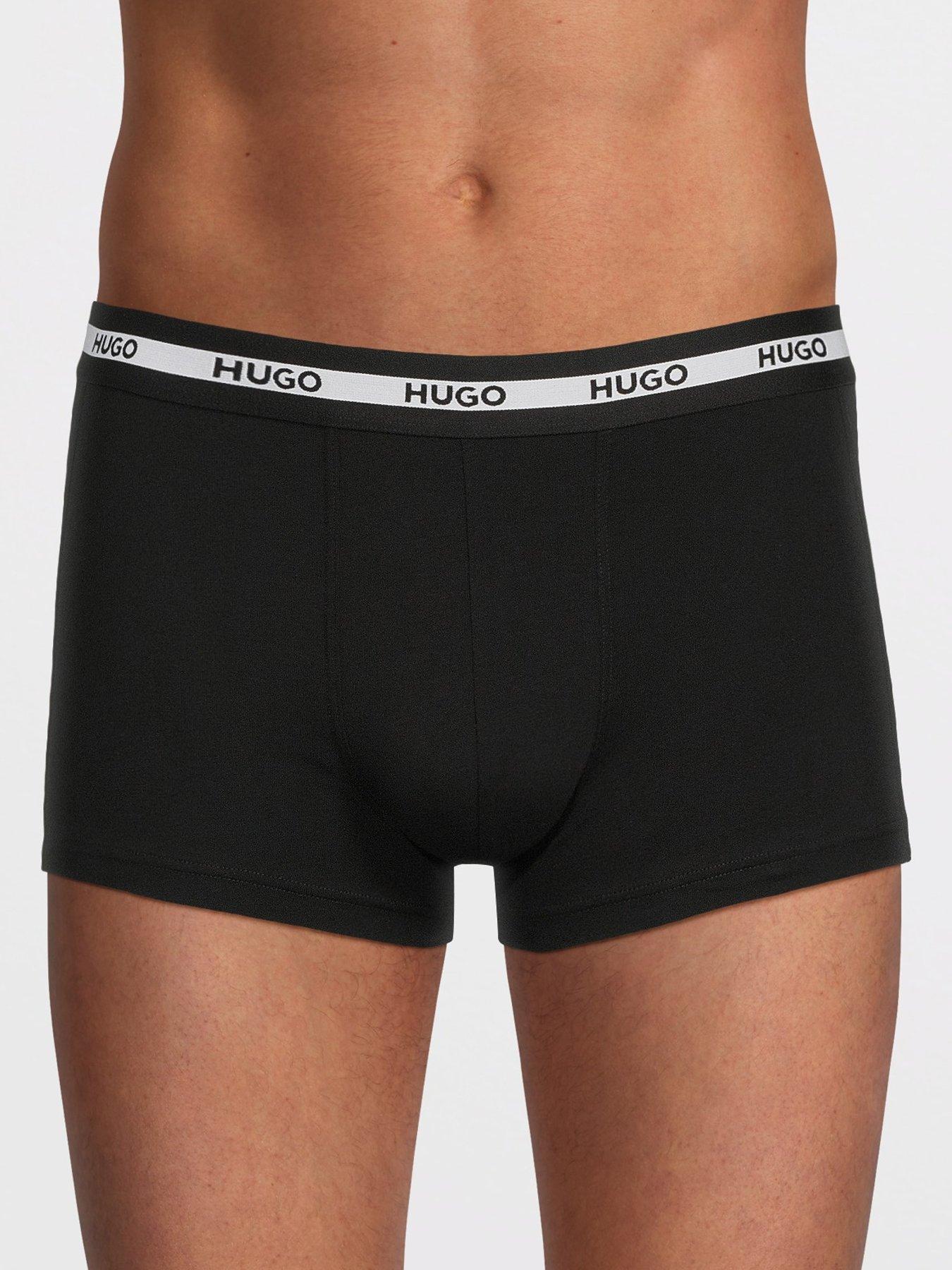  image of hugo-bodywear-triplet-3-pack-trunks-assorted