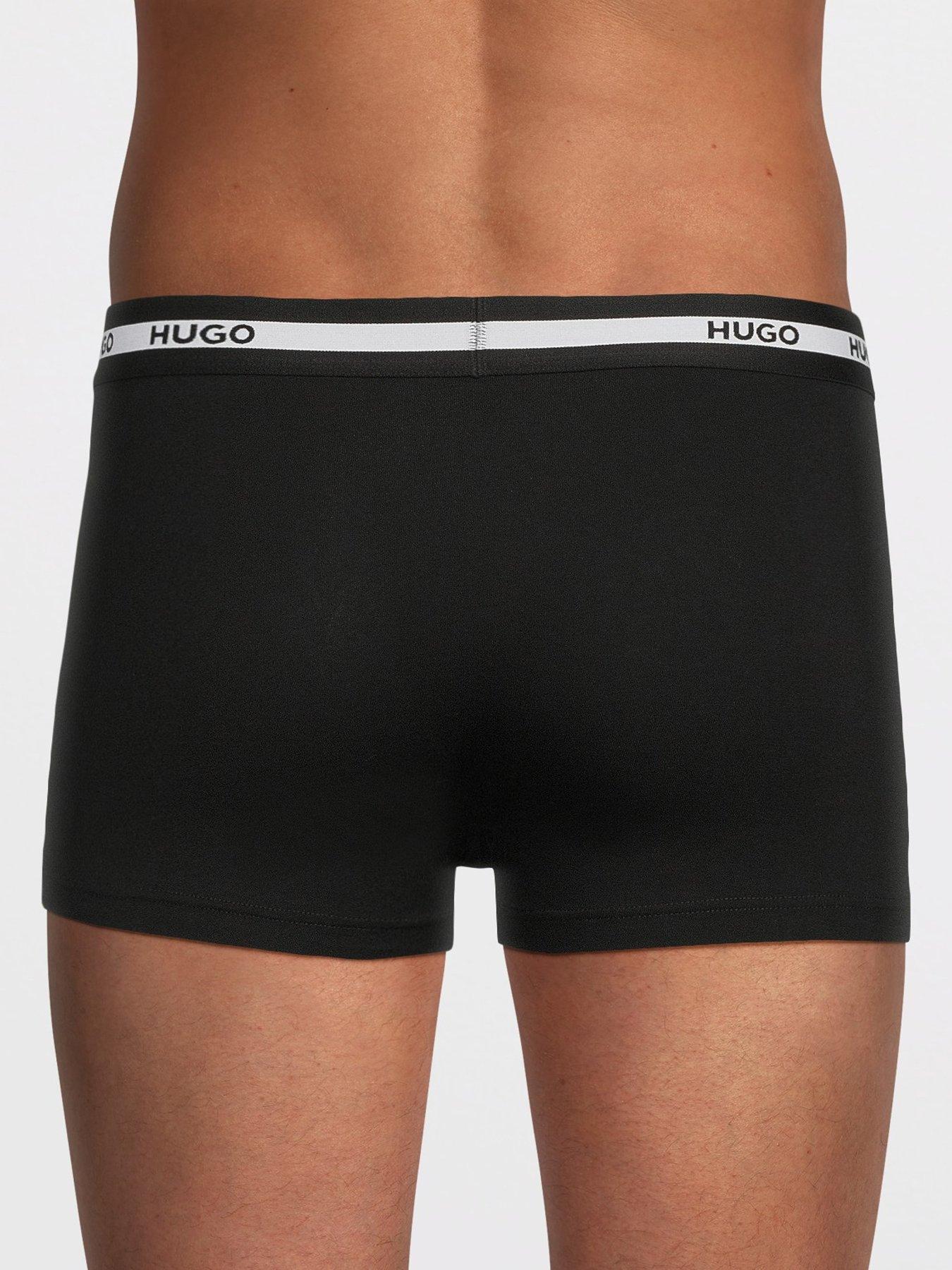  image of hugo-bodywear-triplet-3-pack-trunks-assorted