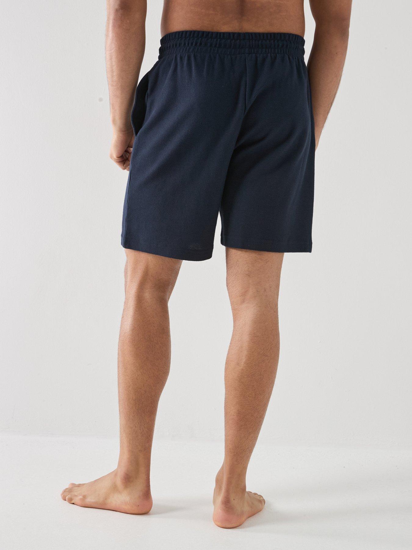 Image 2 of 4 of Emporio Armani Bodywear Pique Jersey Shorts - Dark Blue