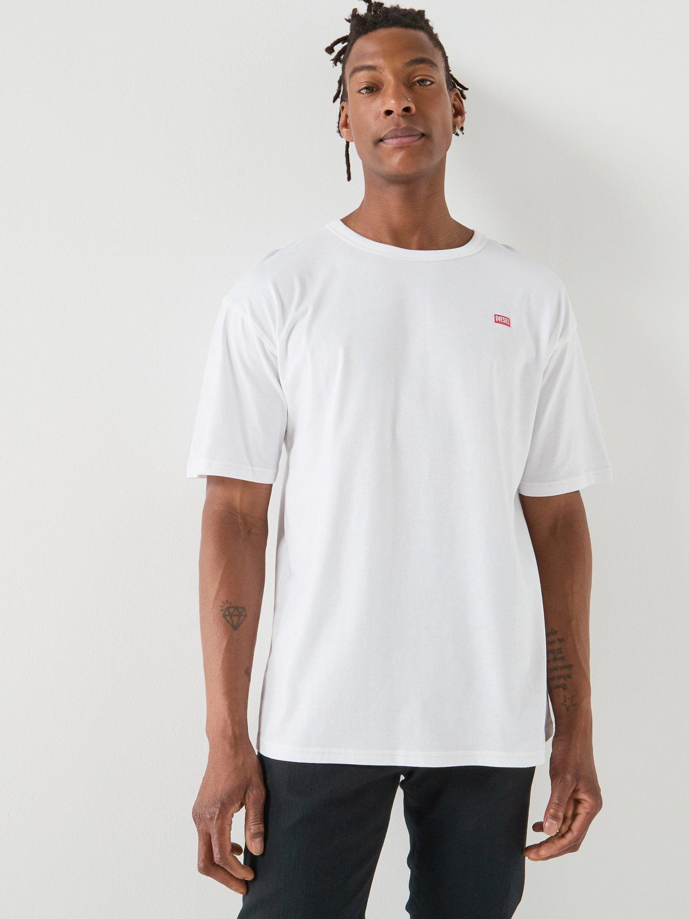 Diesel Relaxed T-Shirt with Small Logo - White
