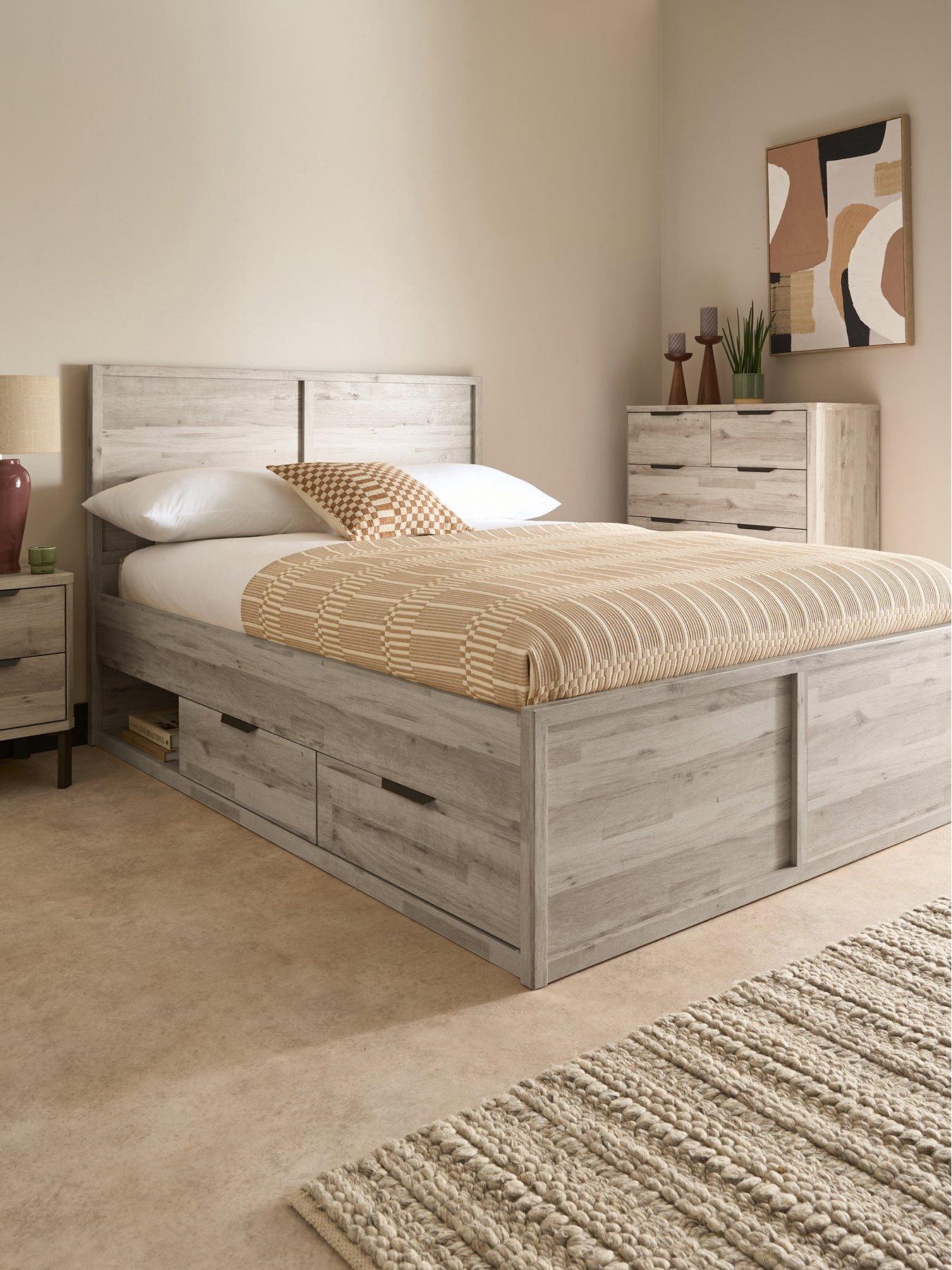The Very Collection Harlem Storage Bed with Mattress Options (Buy  &  SAVE!) - Grey Oak - FSC® Certified