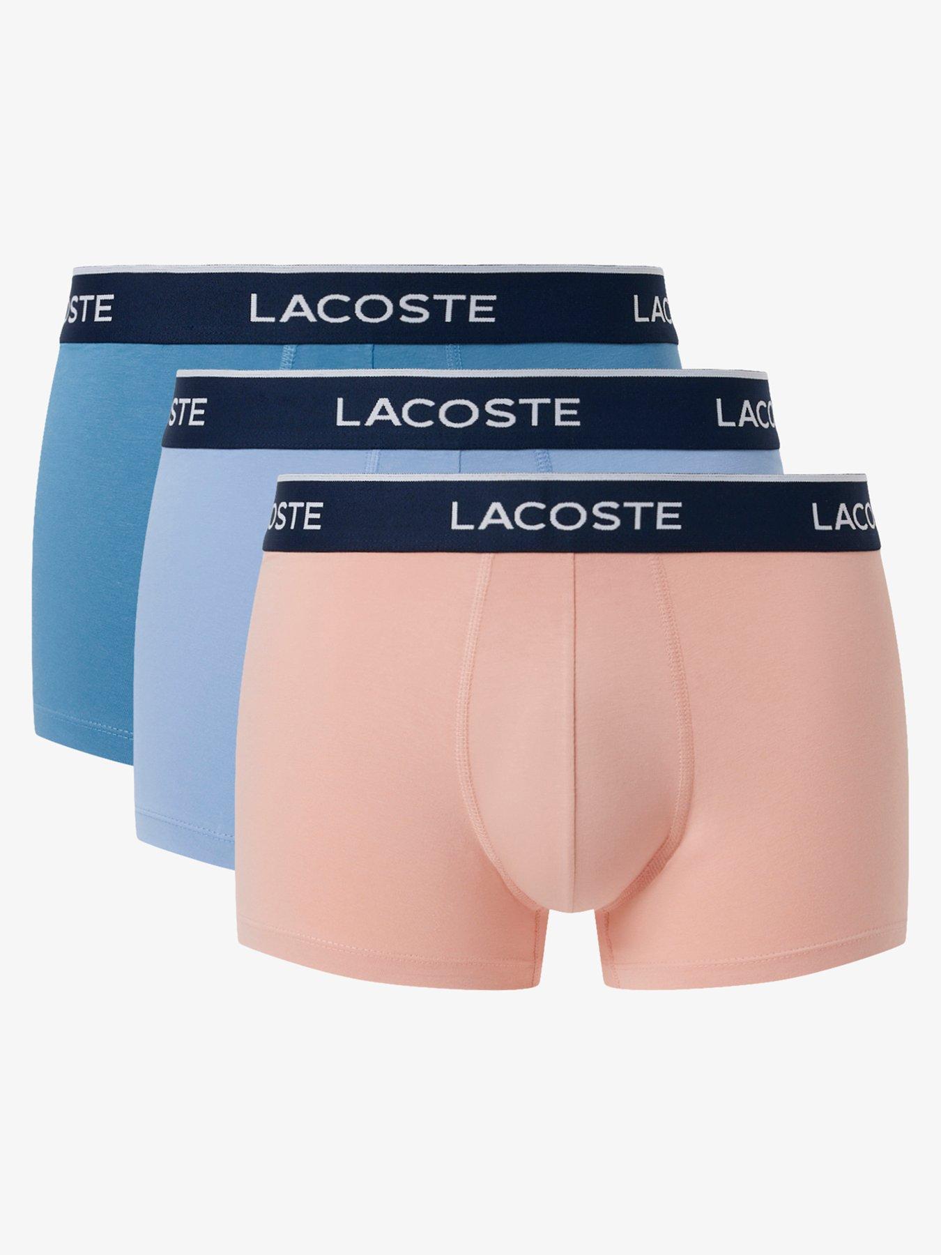 Image 1 of 4 of Lacoste 3 Pack Cotton Trunks - Multi
