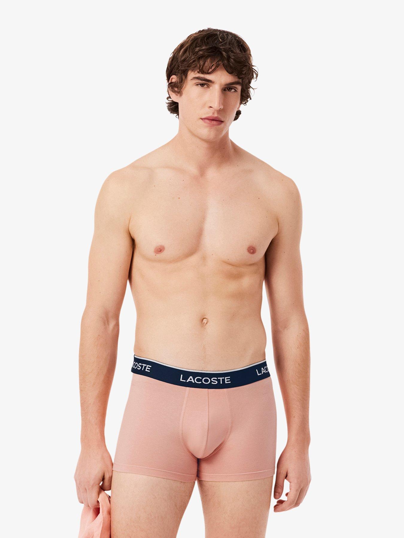 Image 3 of 4 of Lacoste 3 Pack Cotton Trunks - Multi