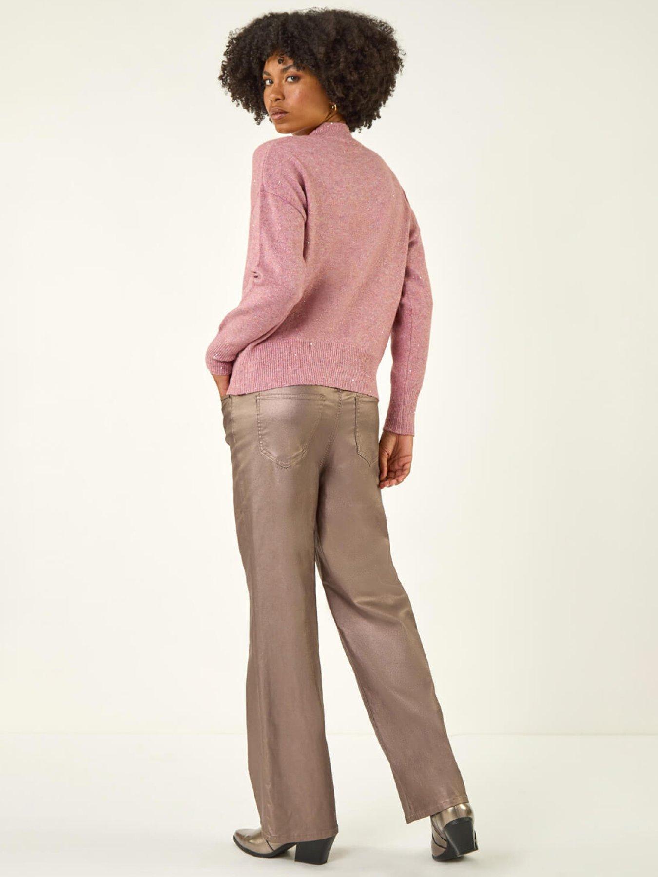  image of roman-sequin-high-neck-knit-jumper