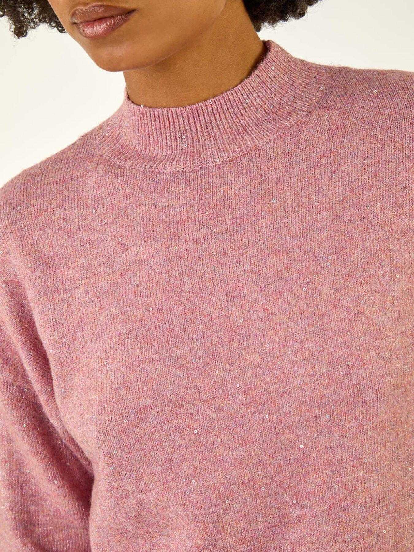  image of roman-sequin-high-neck-knit-jumper