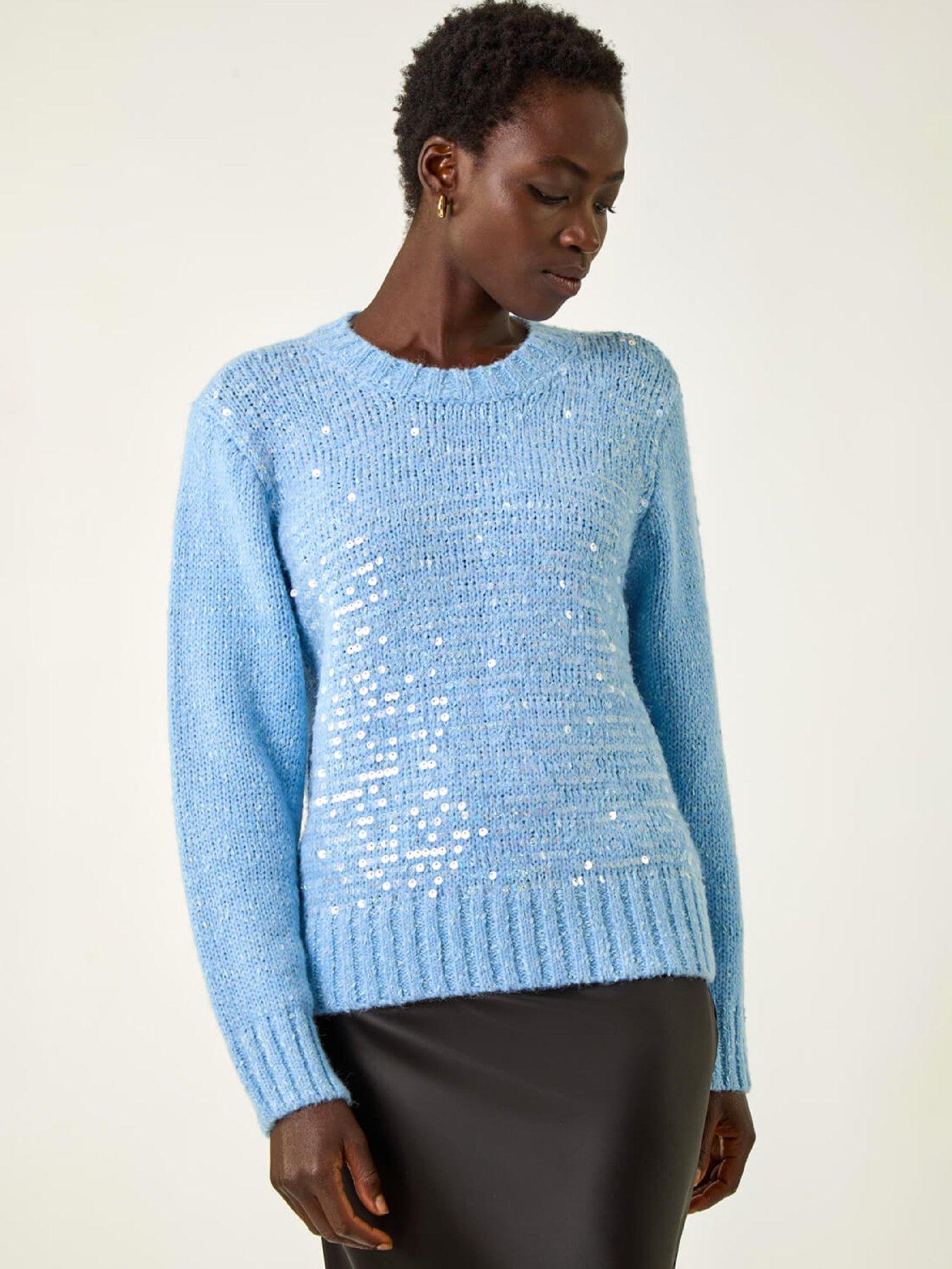 Roman Sequin Crew Neck Knit Jumper