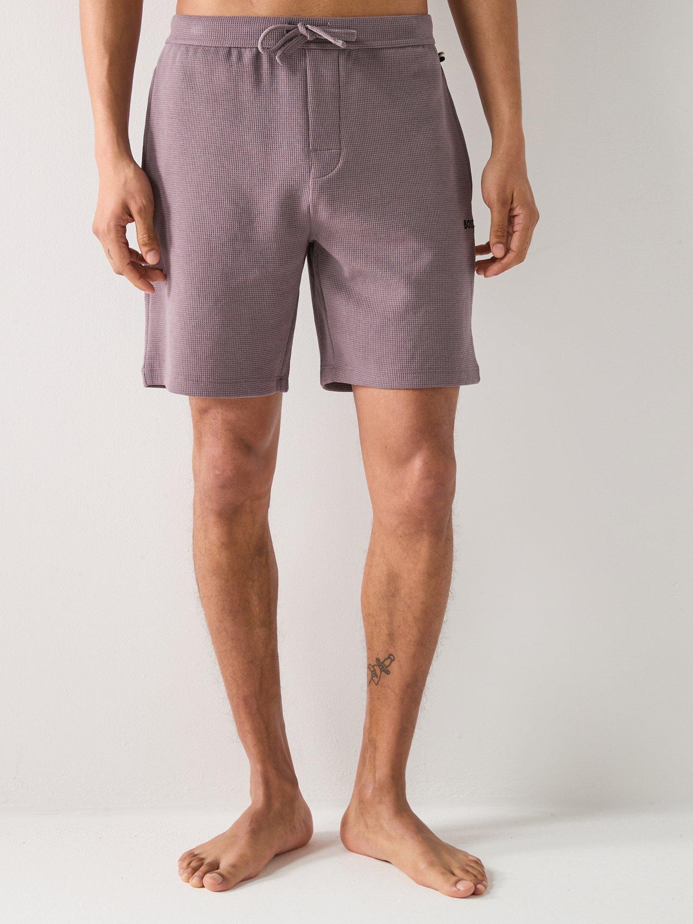 Image 1 of 5 of BOSS Waffle Loungewear Shorts - Dark Grey