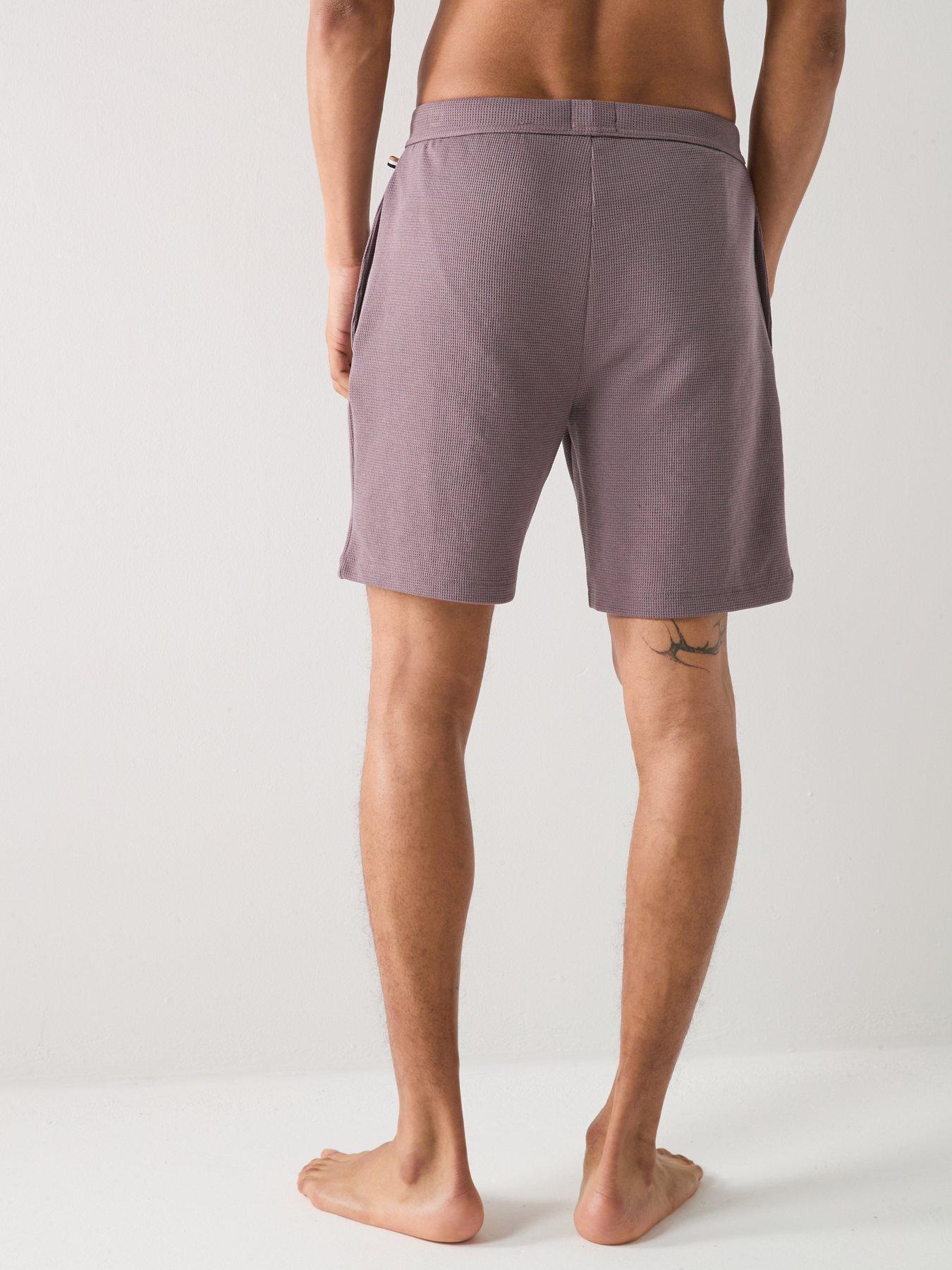 Image 2 of 5 of BOSS Waffle Loungewear Shorts - Dark Grey