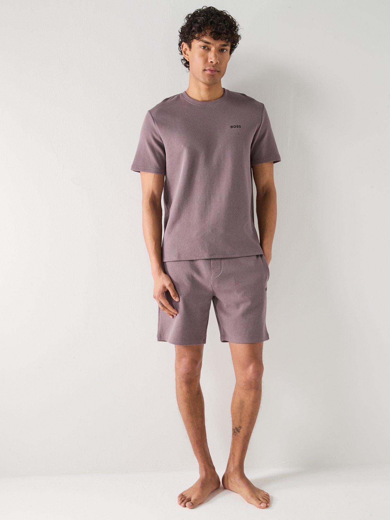 Image 3 of 5 of BOSS Waffle Loungewear Shorts - Dark Grey
