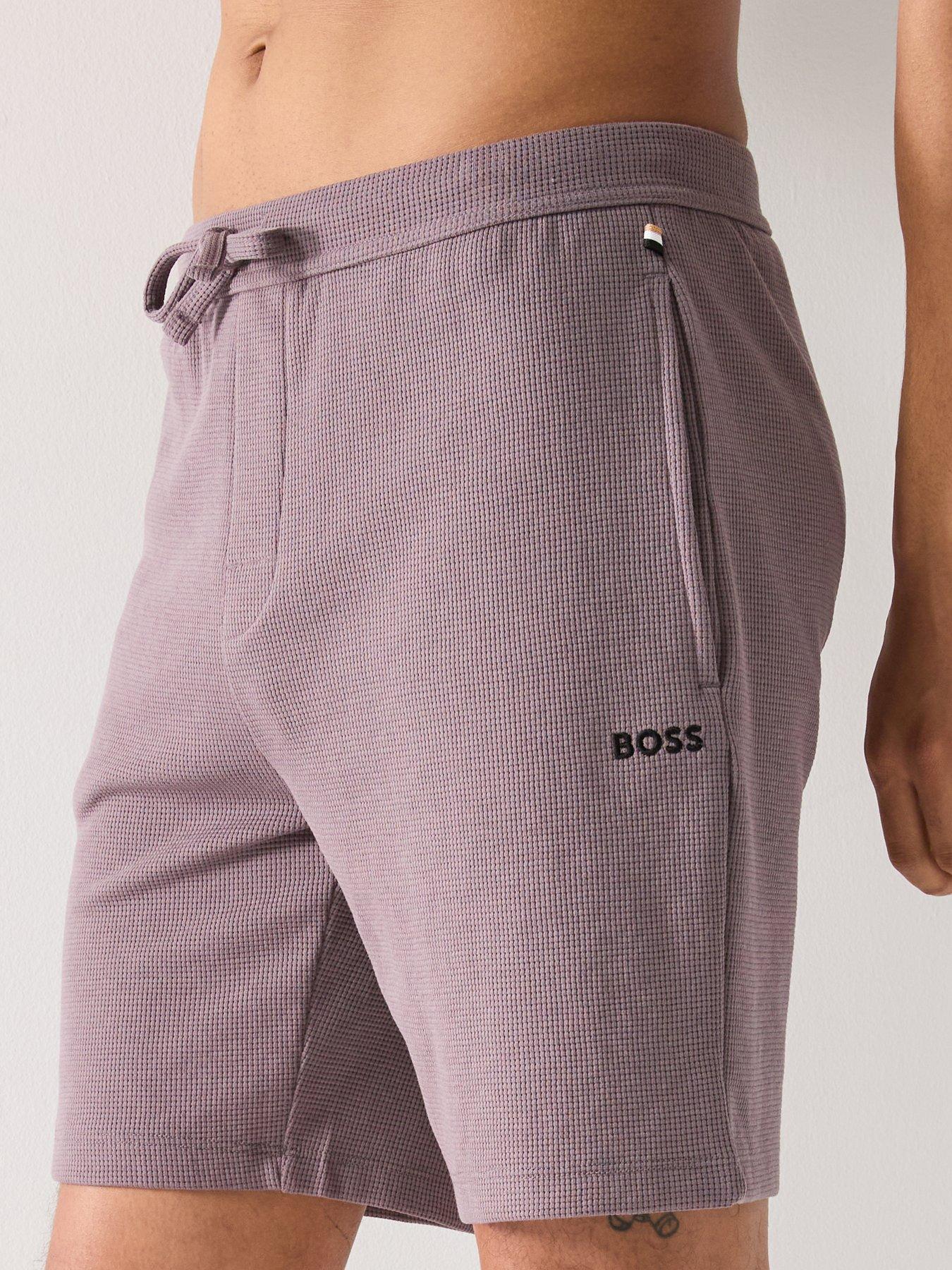 Image 4 of 5 of BOSS Waffle Loungewear Shorts - Dark Grey
