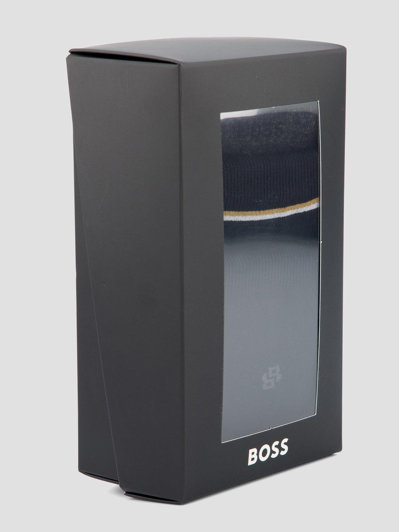  image of boss-3p-gift-box-crew-socks-black