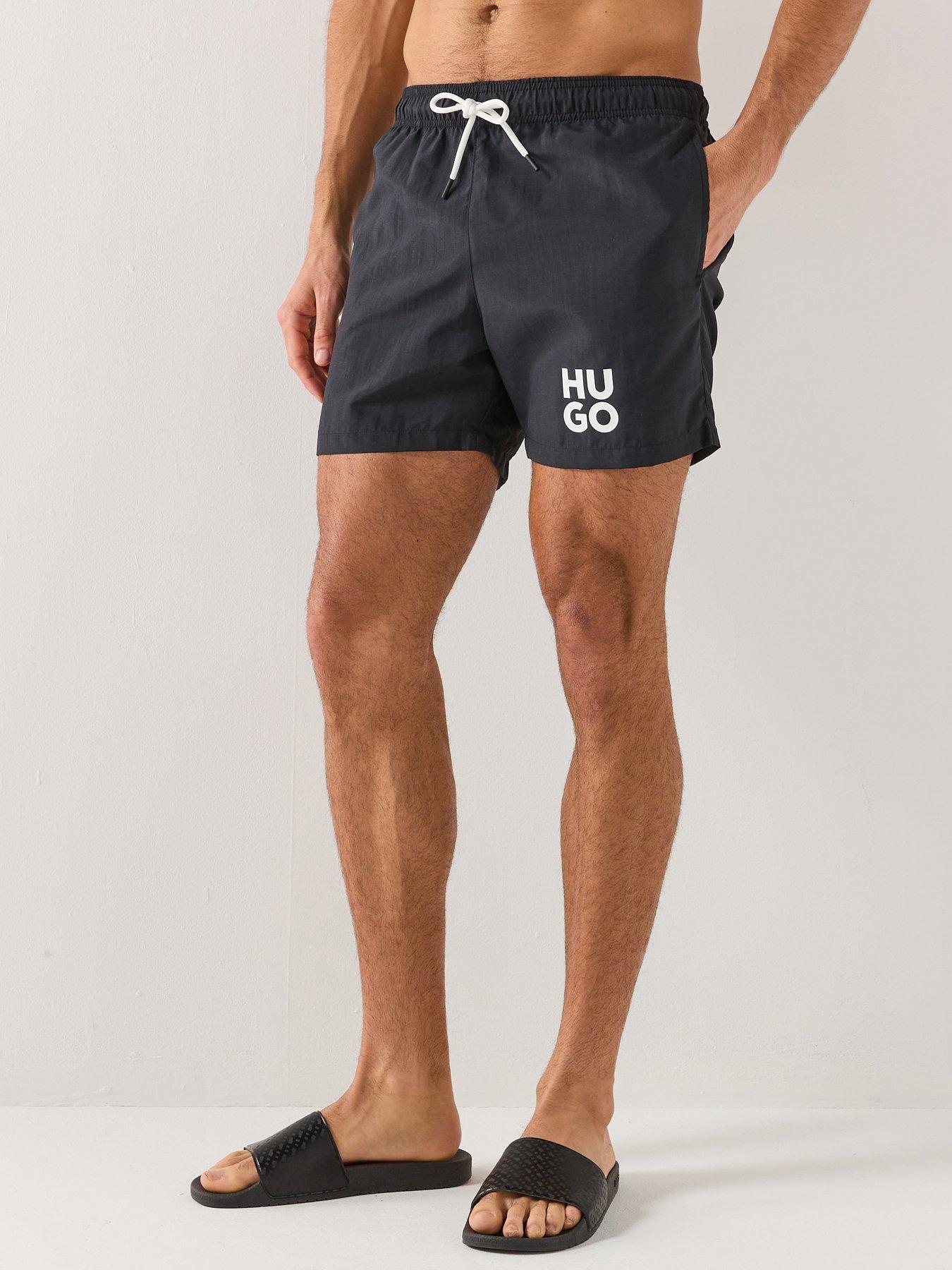 HUGO Paolo Small Logo Swim Shorts - Black