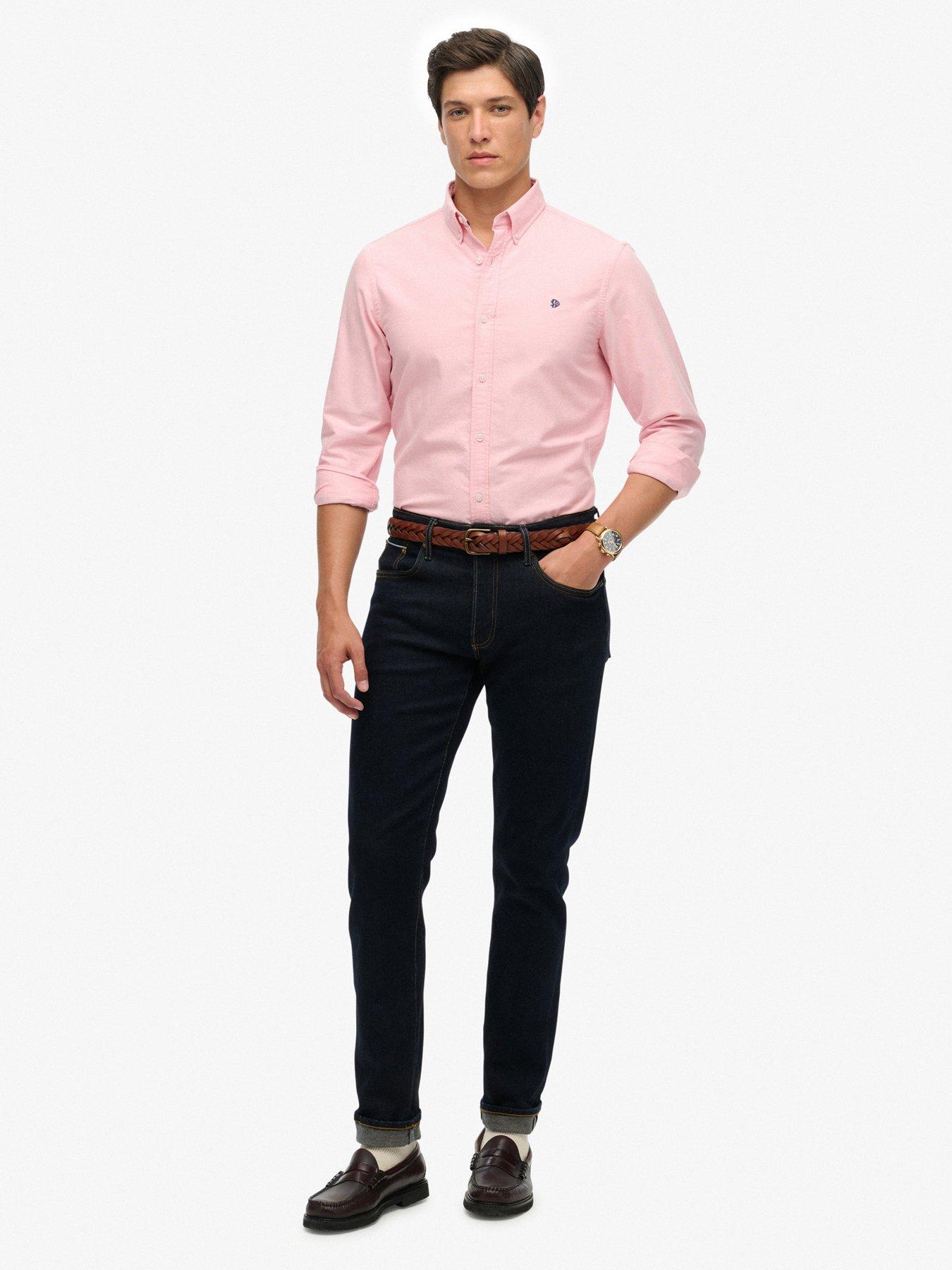 image of superdry-classic-oxford-long-sleeve-shirt-pink