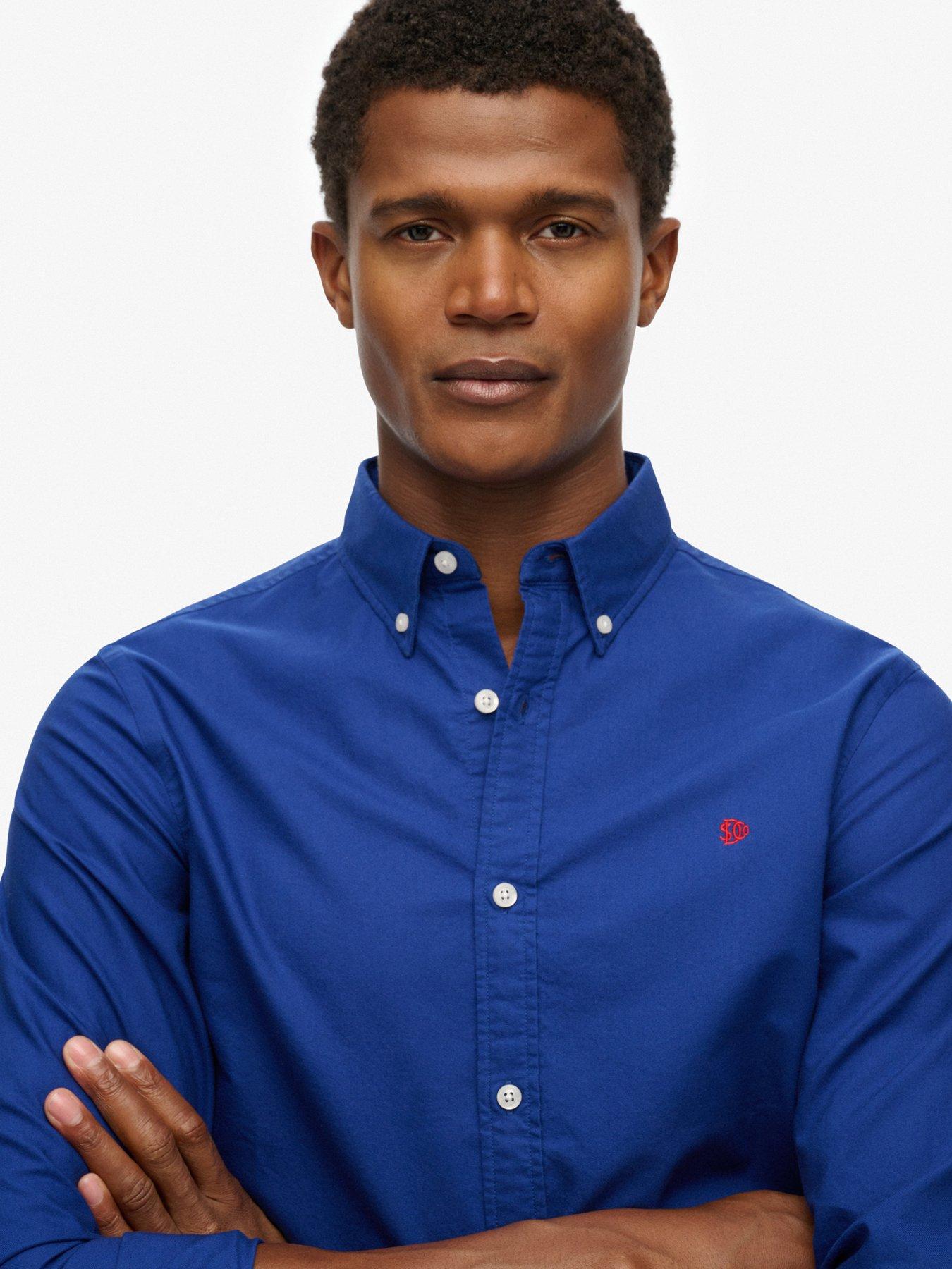  image of superdry-superdry-classic-oxford-long-sleeve-shirt-blue