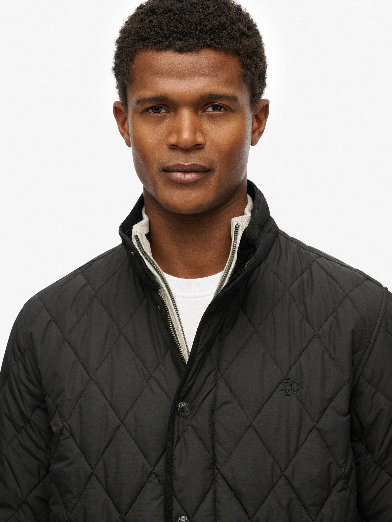  image of superdry-quilted-estate-jacket-black