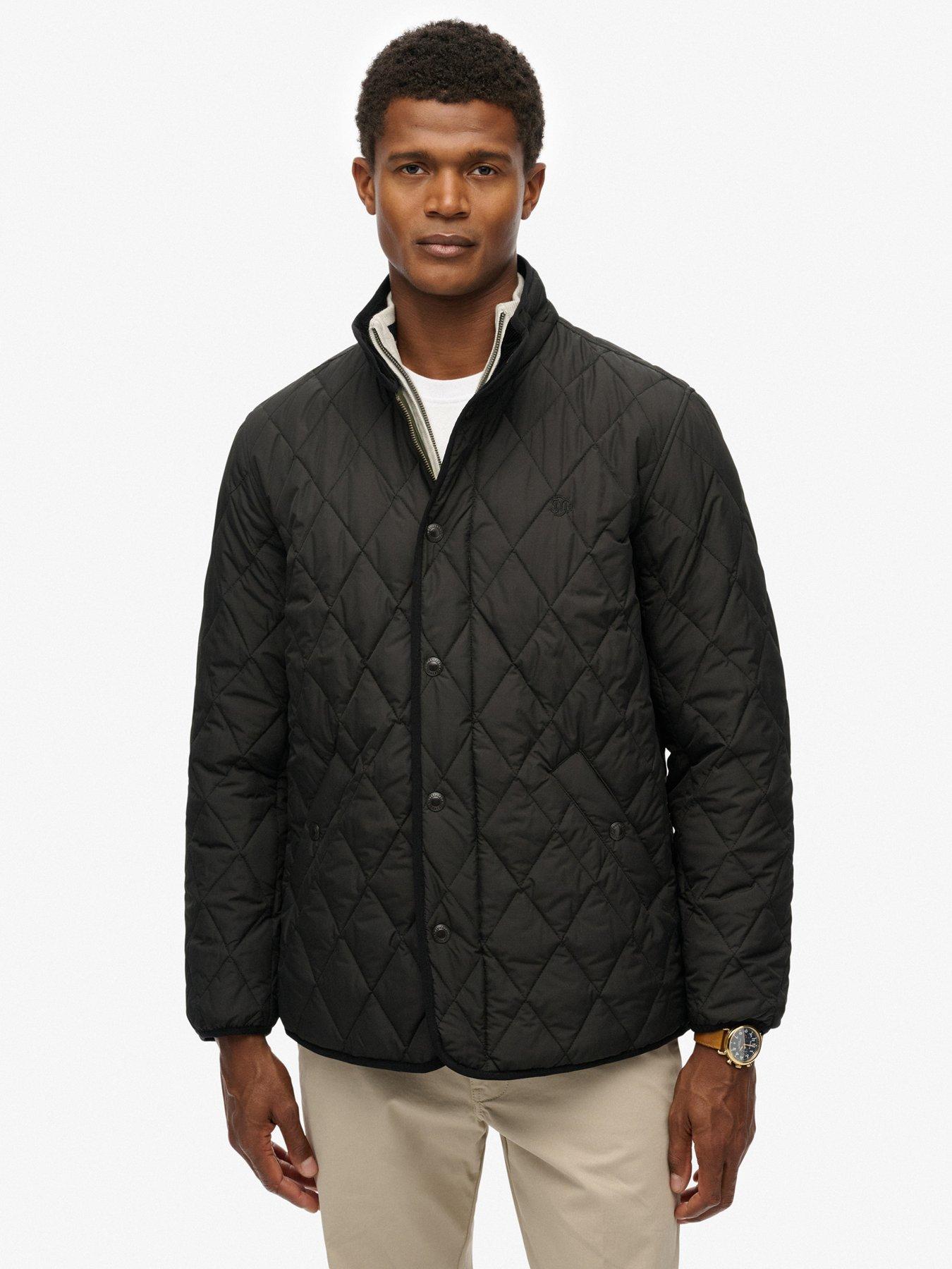  image of superdry-quilted-estate-jacket-black