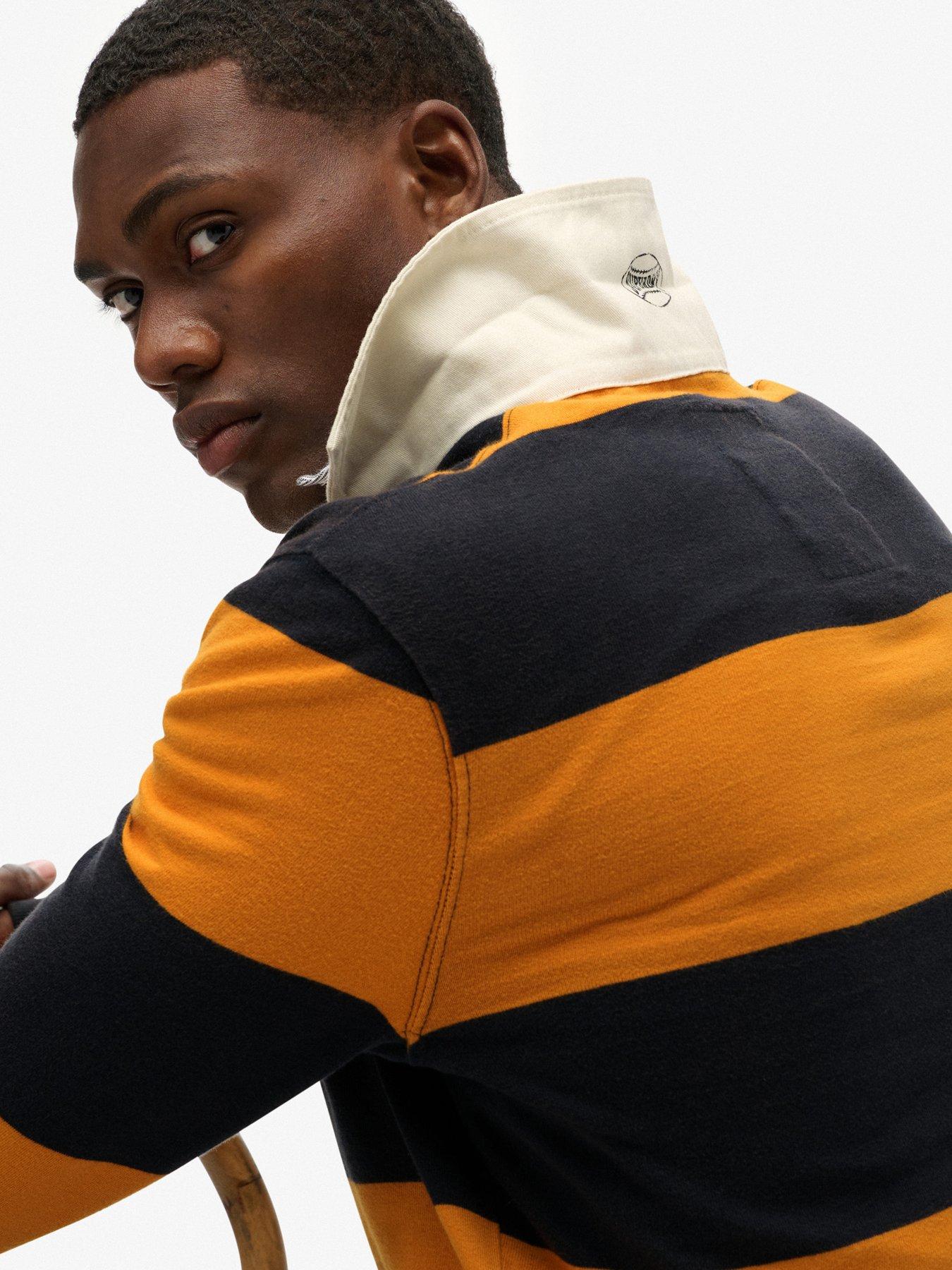  image of superdry-vintage-athletic-rugby-long-sleeve-t-shirt-yellow