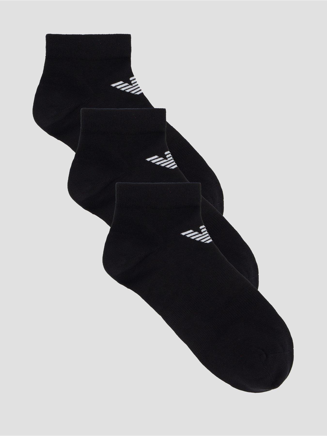 emporio-armani-bodywear-3-pack-eagle-trainer-liner-socks-black