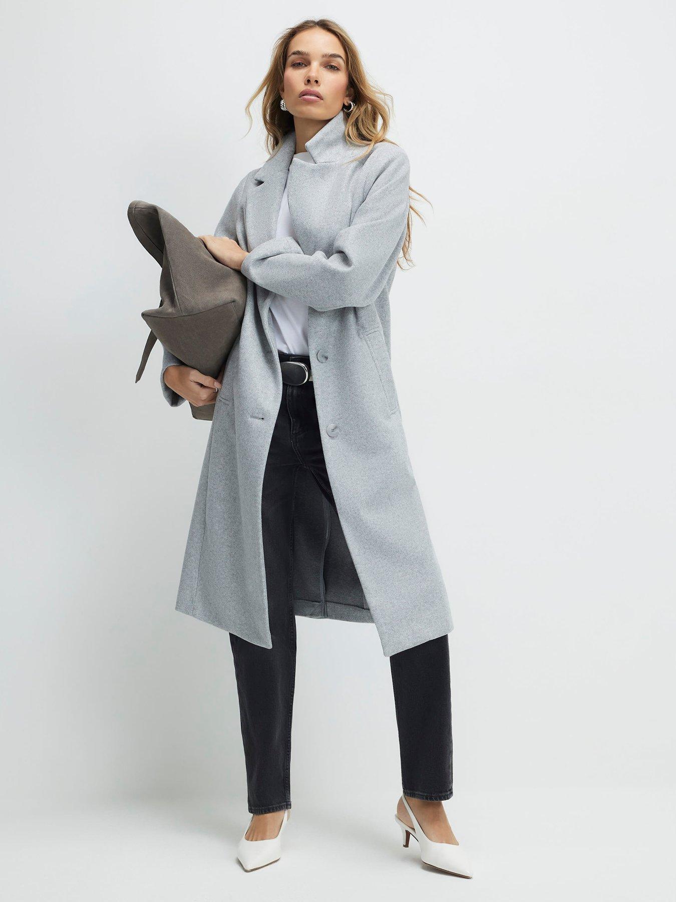 front image of river-island-unlined-core-sb-coat-grey