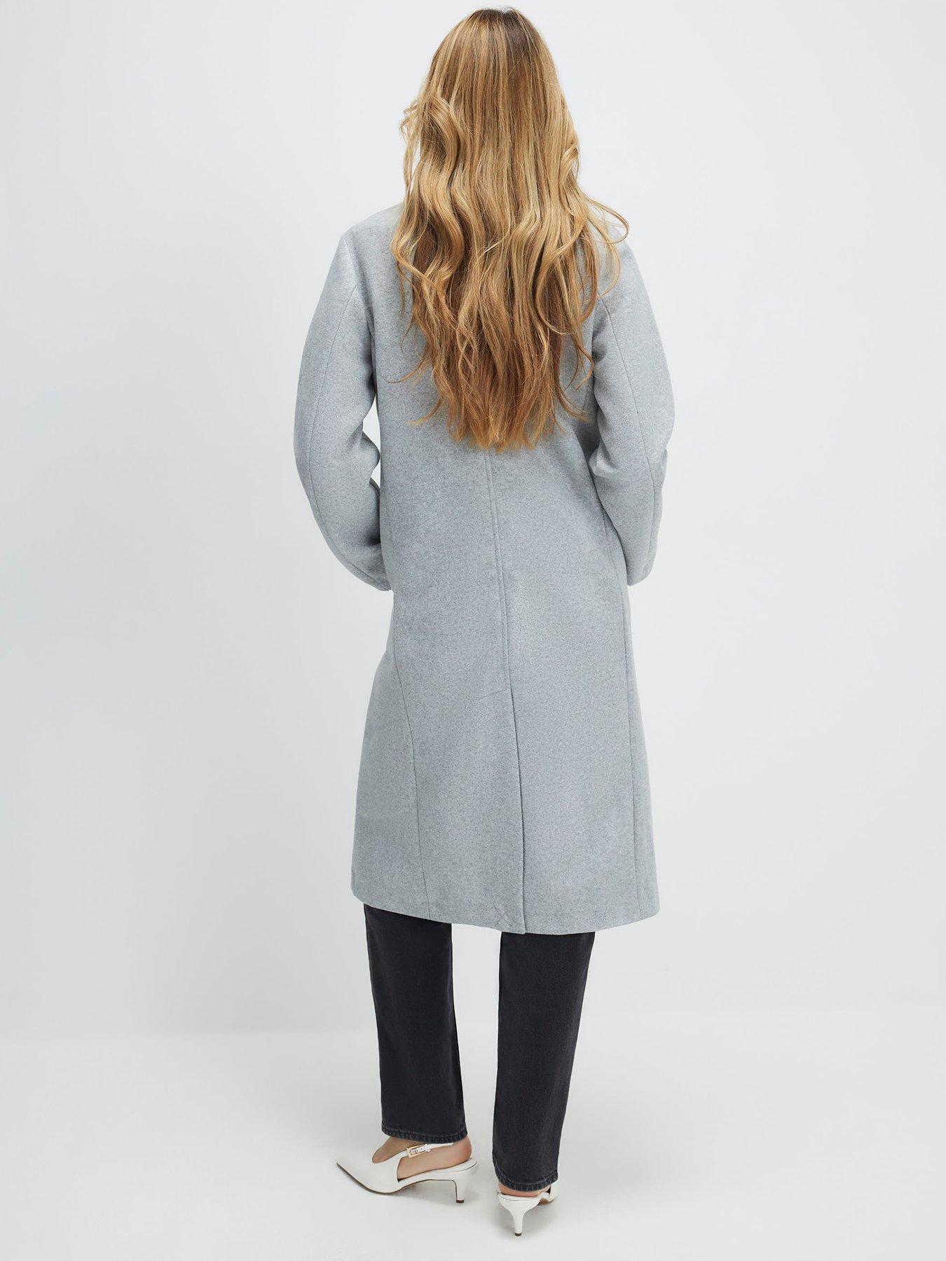 stillFront image of river-island-unlined-core-sb-coat-grey