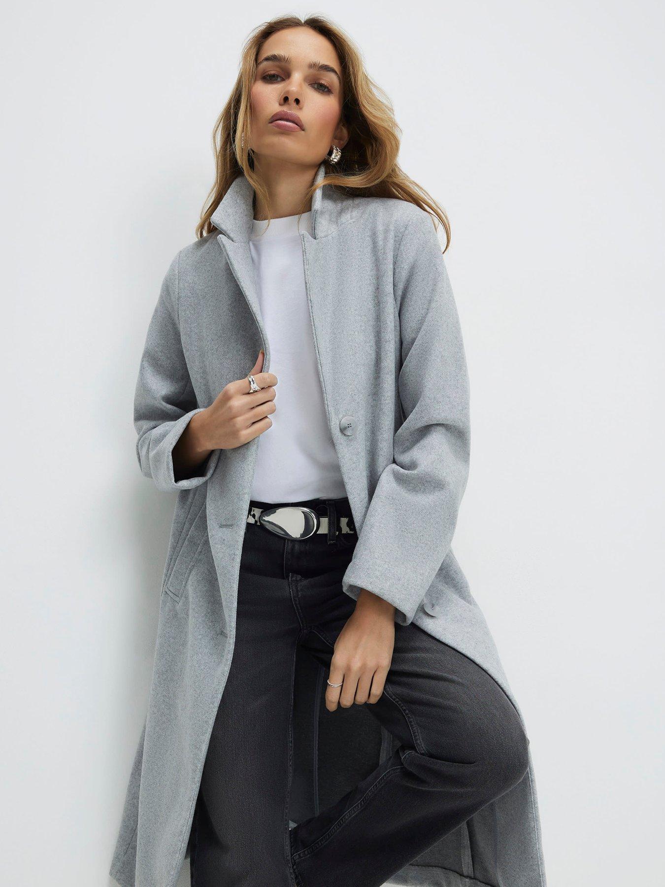  image of river-island-unlined-core-sb-coat-grey