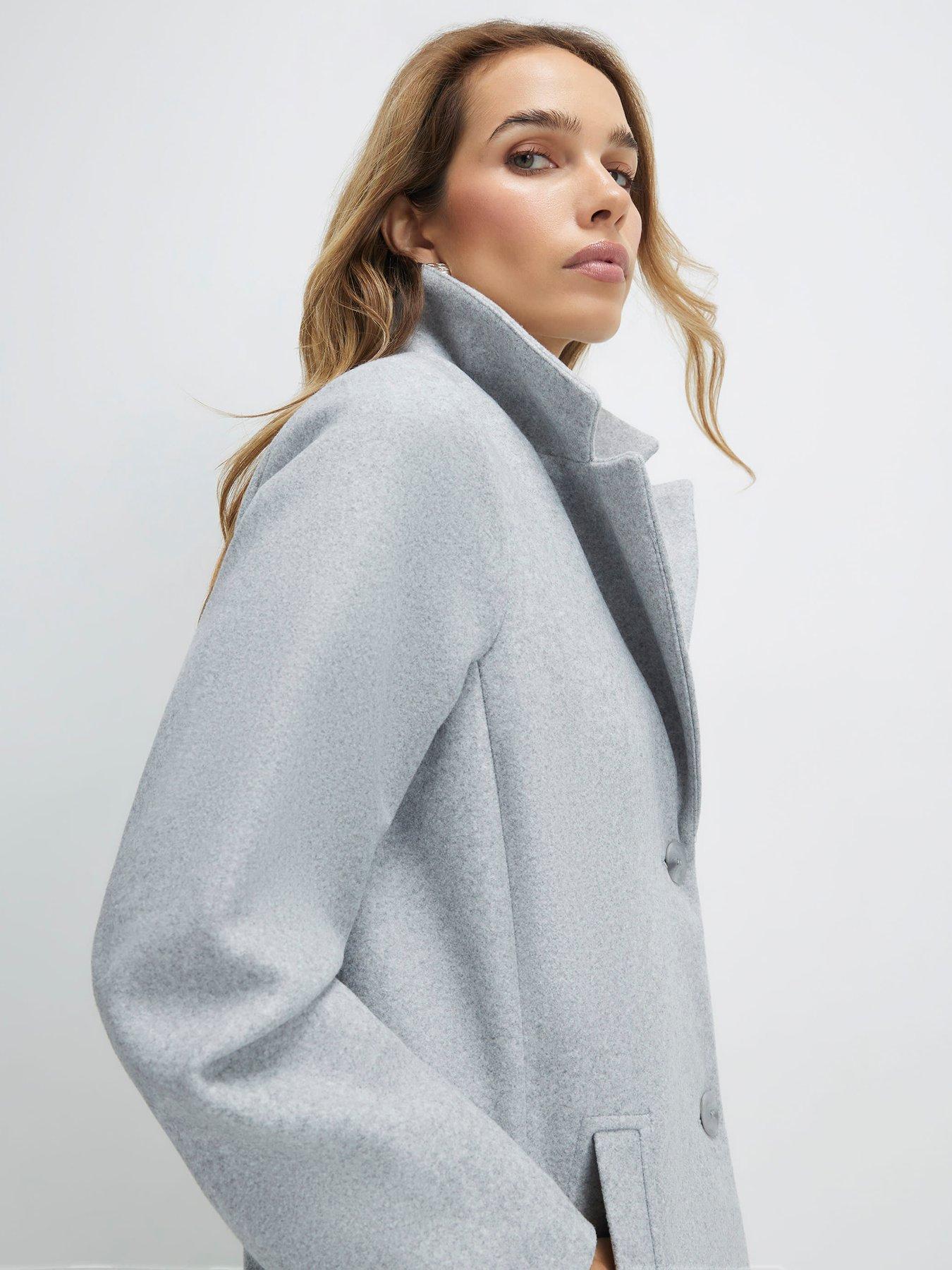  image of river-island-unlined-core-sb-coat-grey